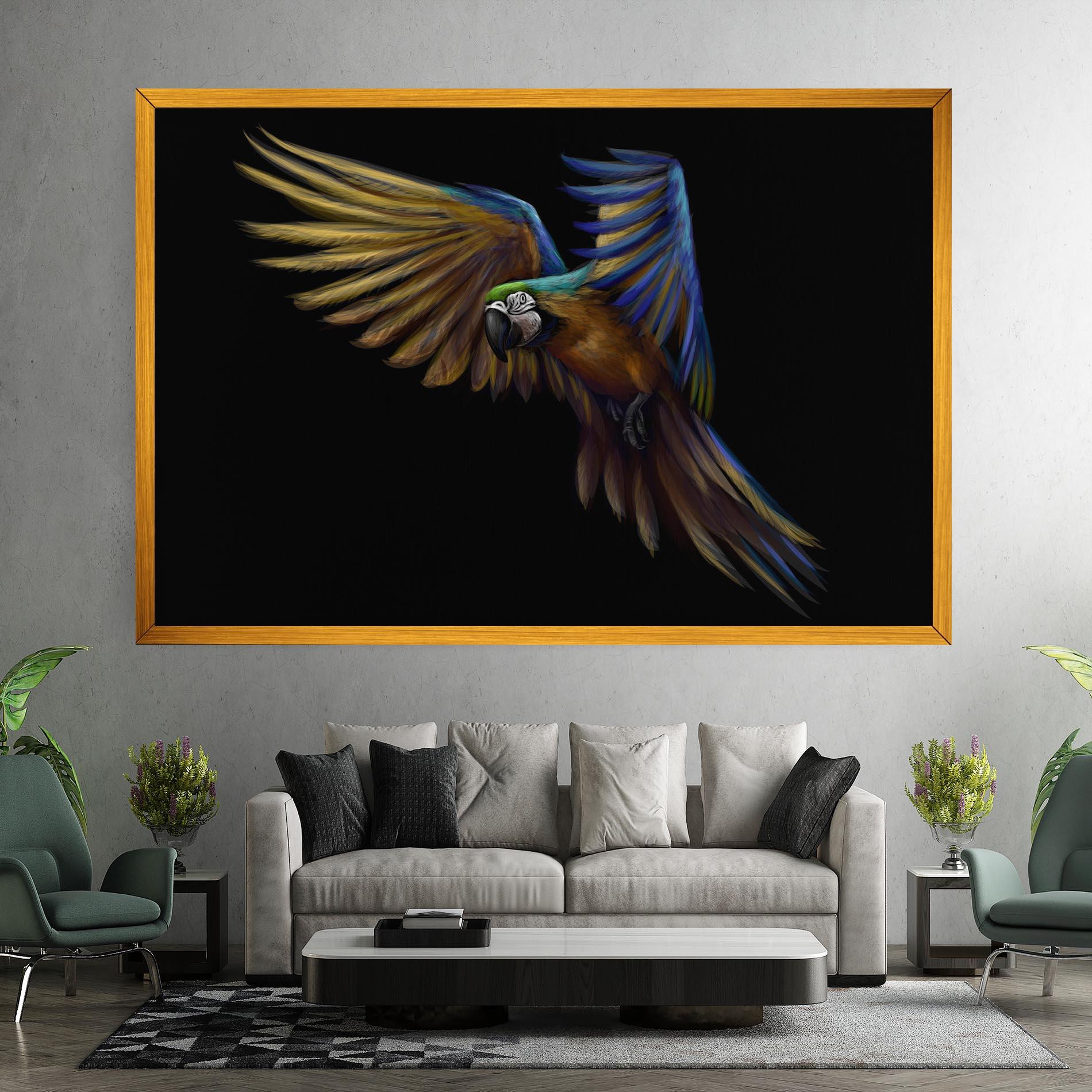 Vászonkép Parrot Flying mockup 7