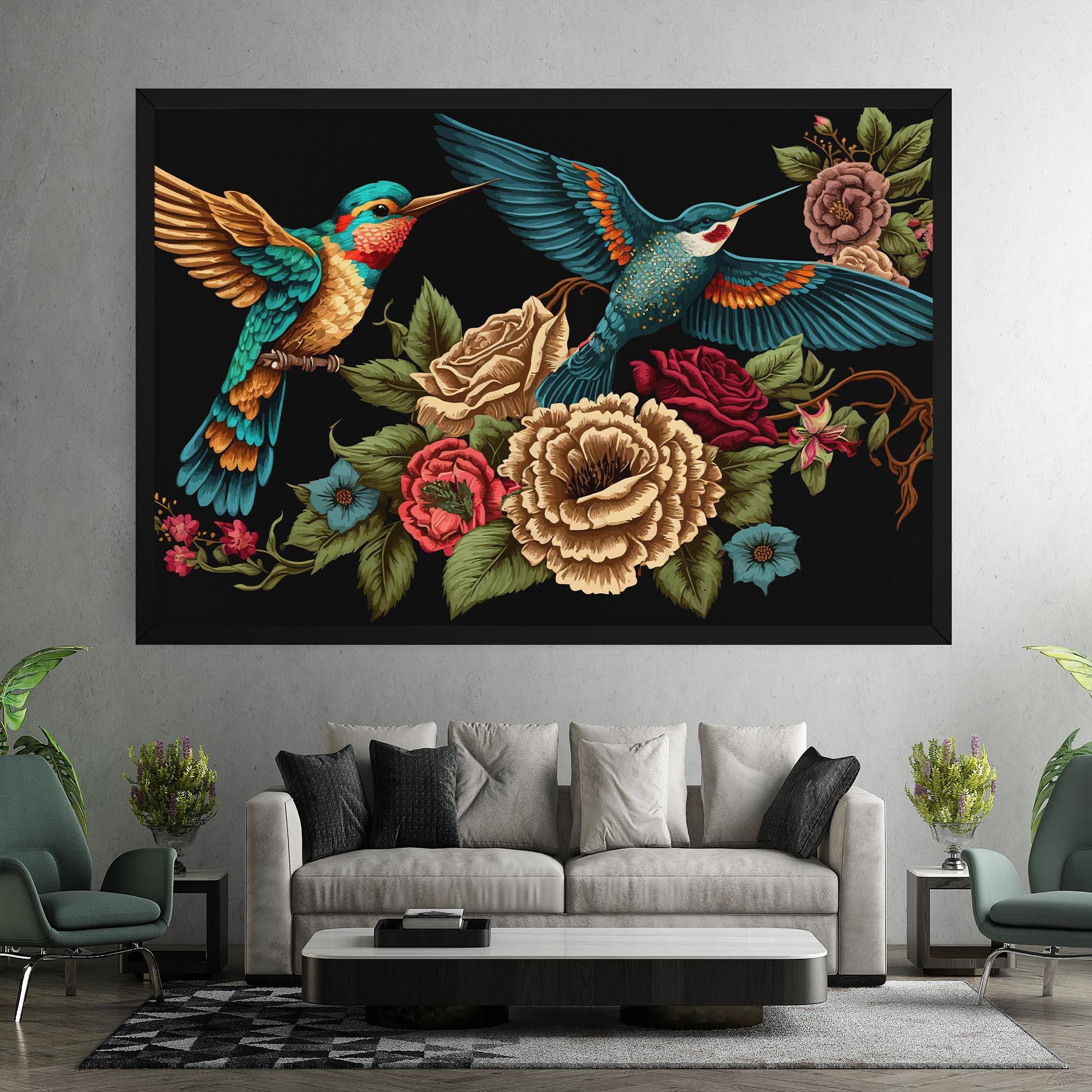 Vászonkép Blue Birds mockup 7