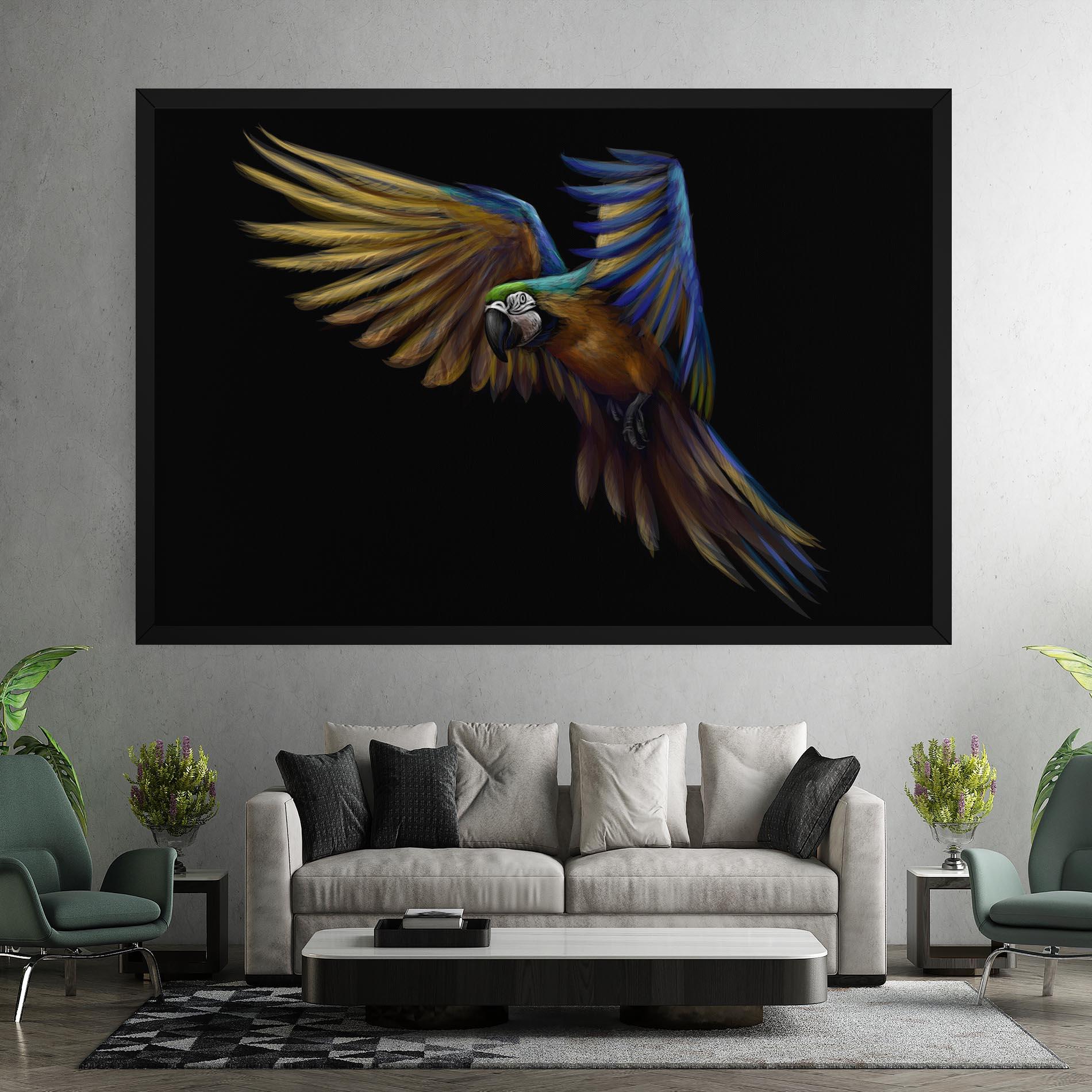Vászonkép Parrot Flying mockup 7