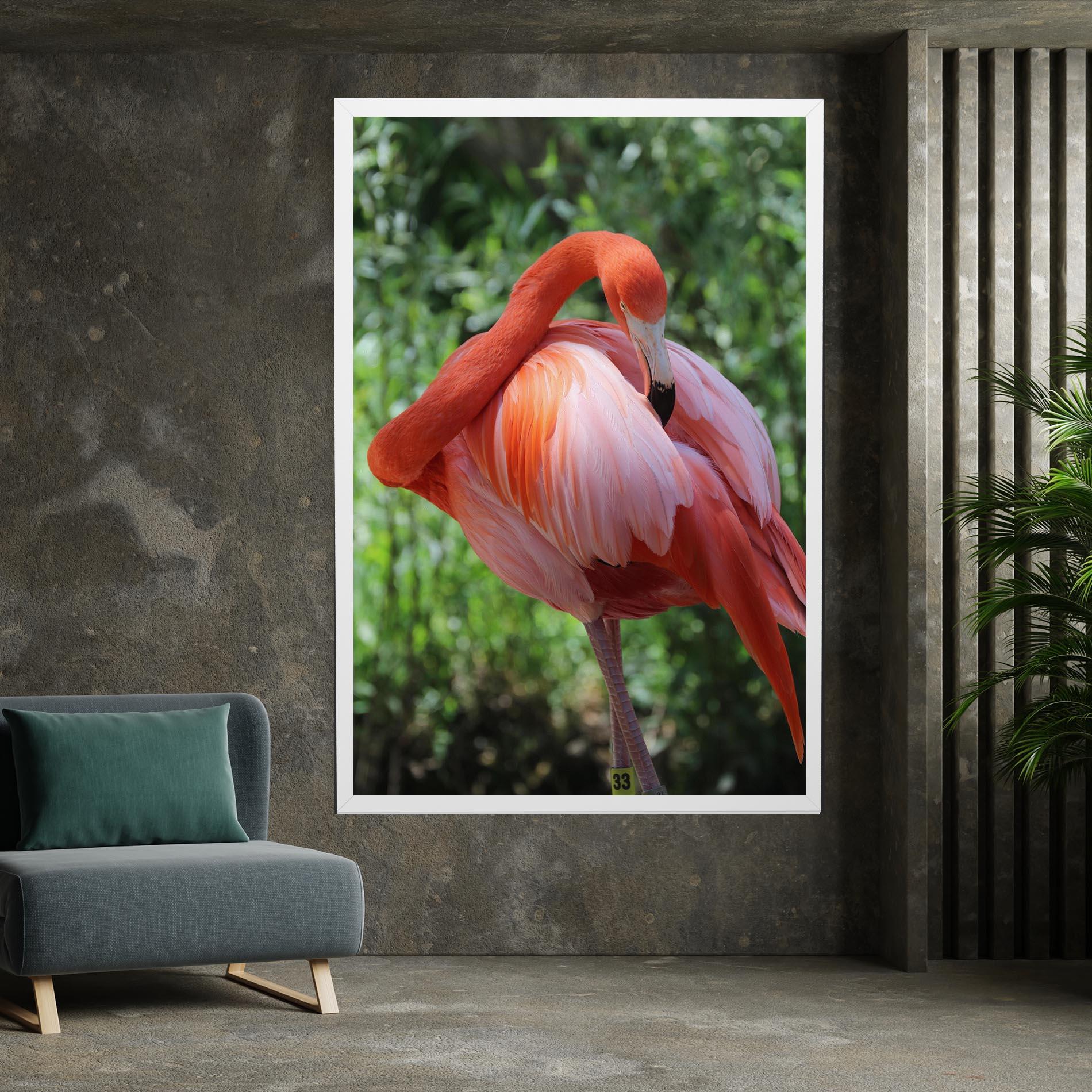 Vászonkép Red Flamingo mockup 7