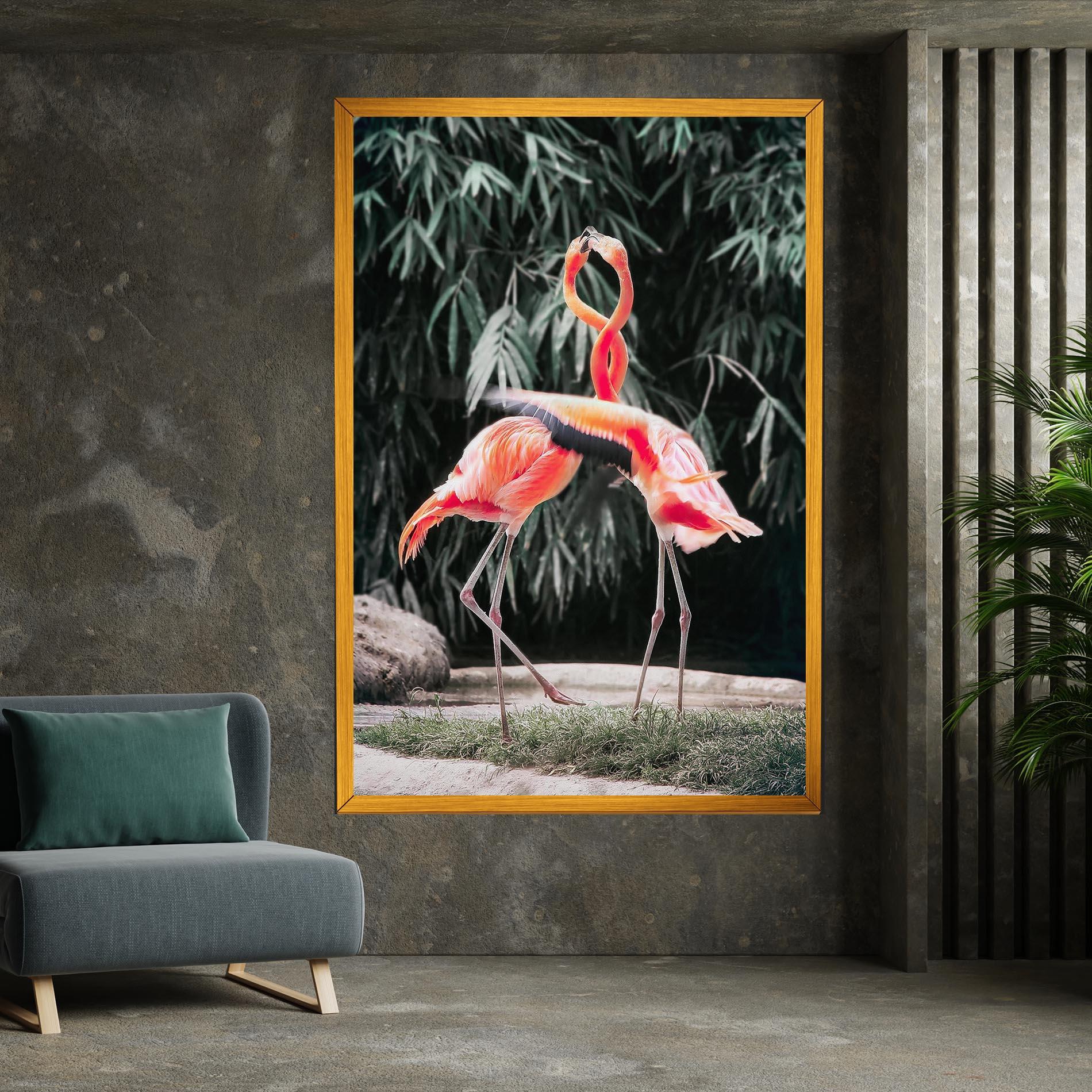 Vászonkép Flamingo Love mockup 7