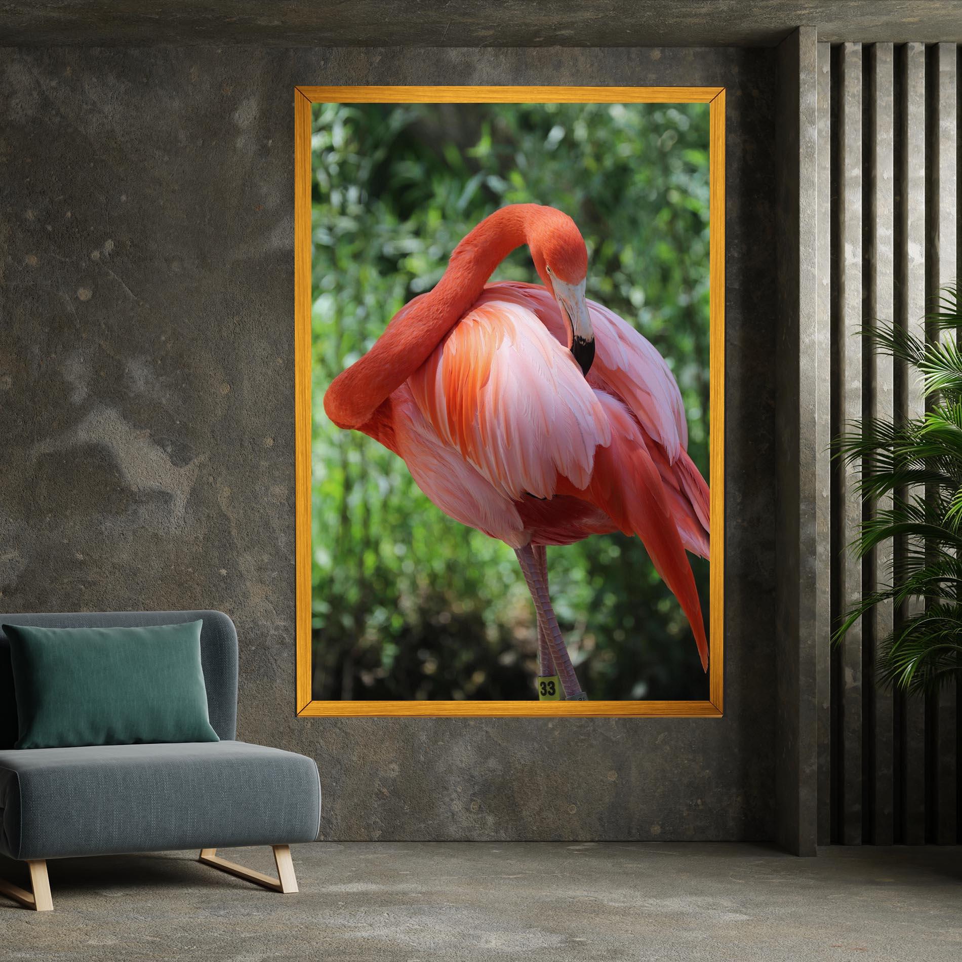 Vászonkép Red Flamingo mockup 7