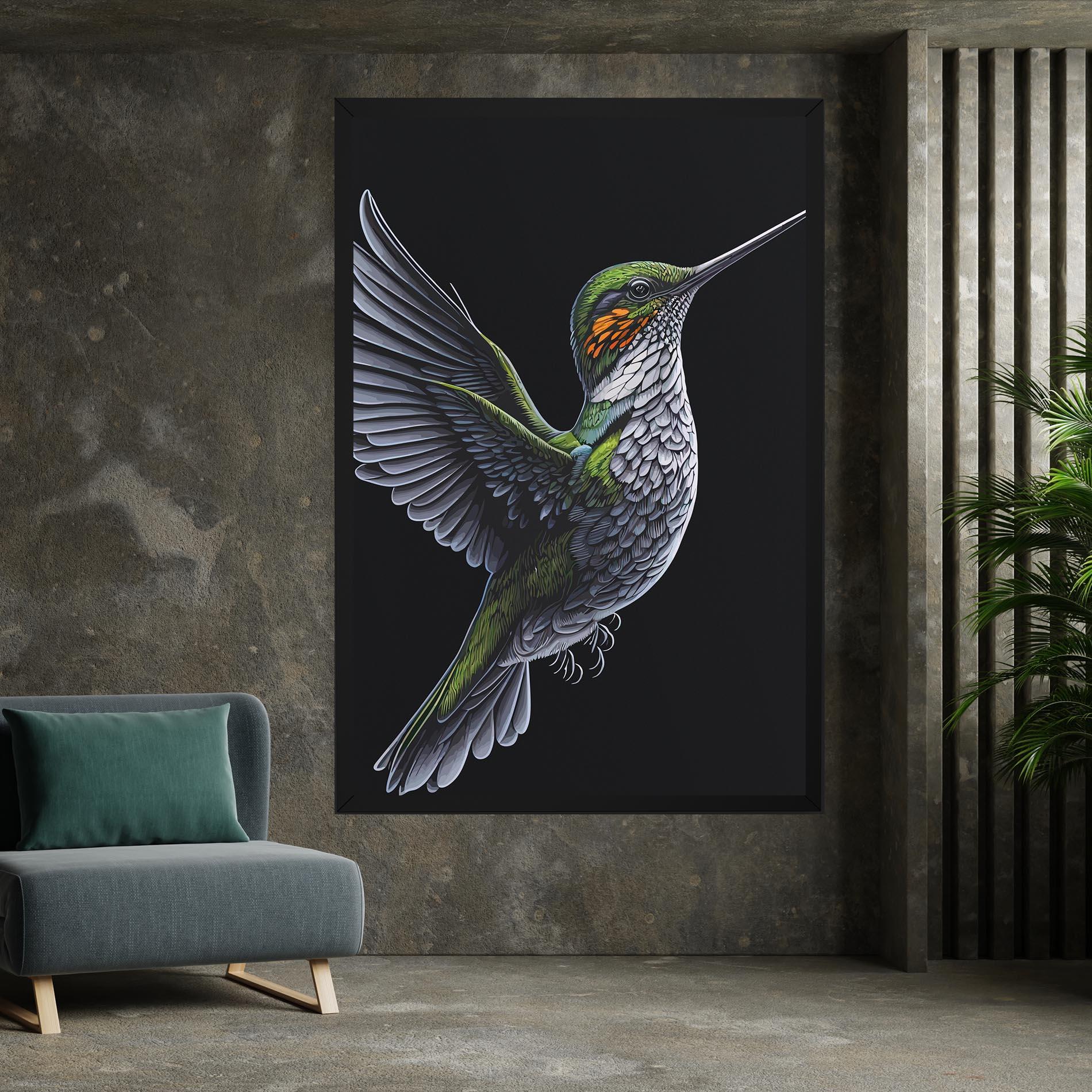 Vászonkép Hummingbird mockup 7