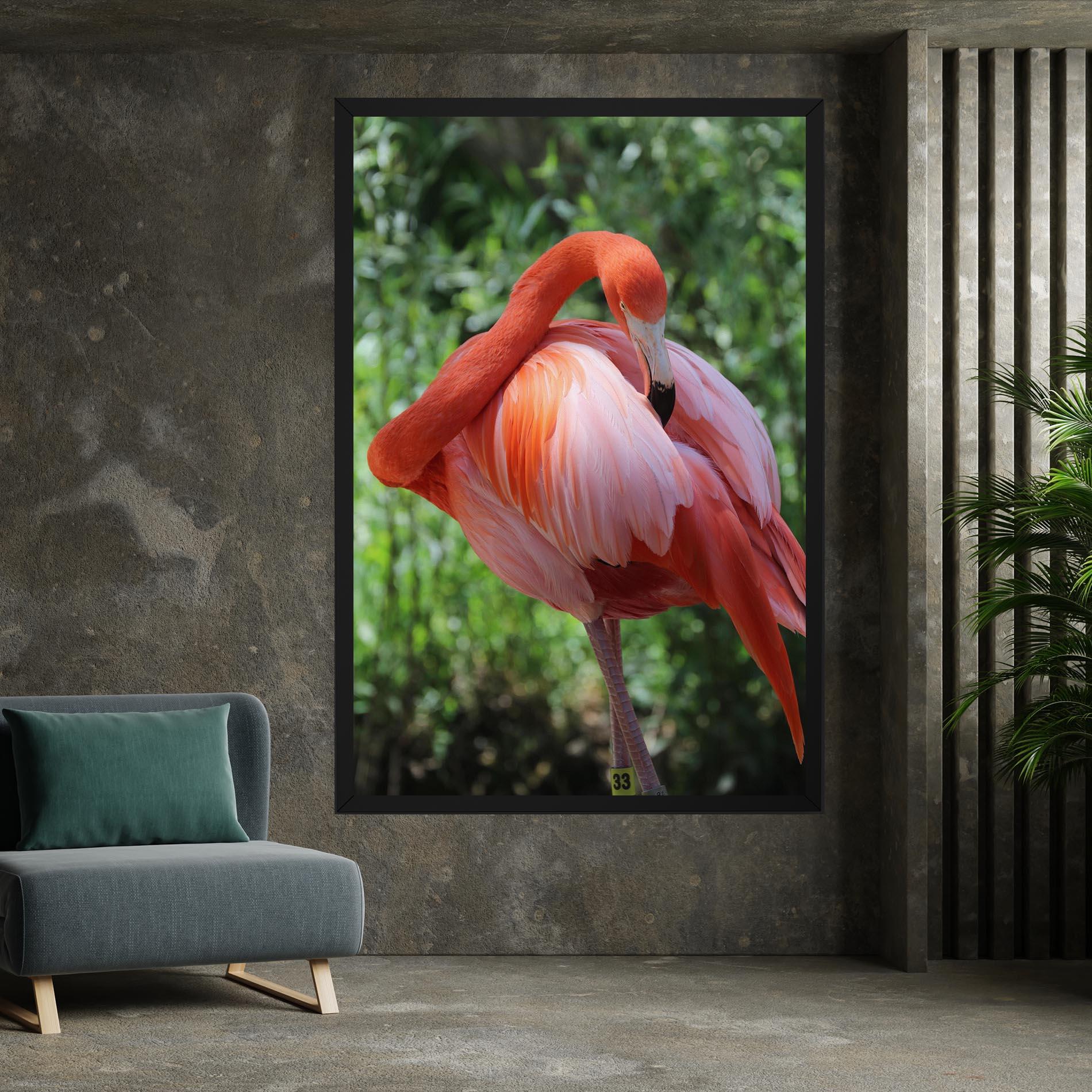 Vászonkép Red Flamingo mockup 7