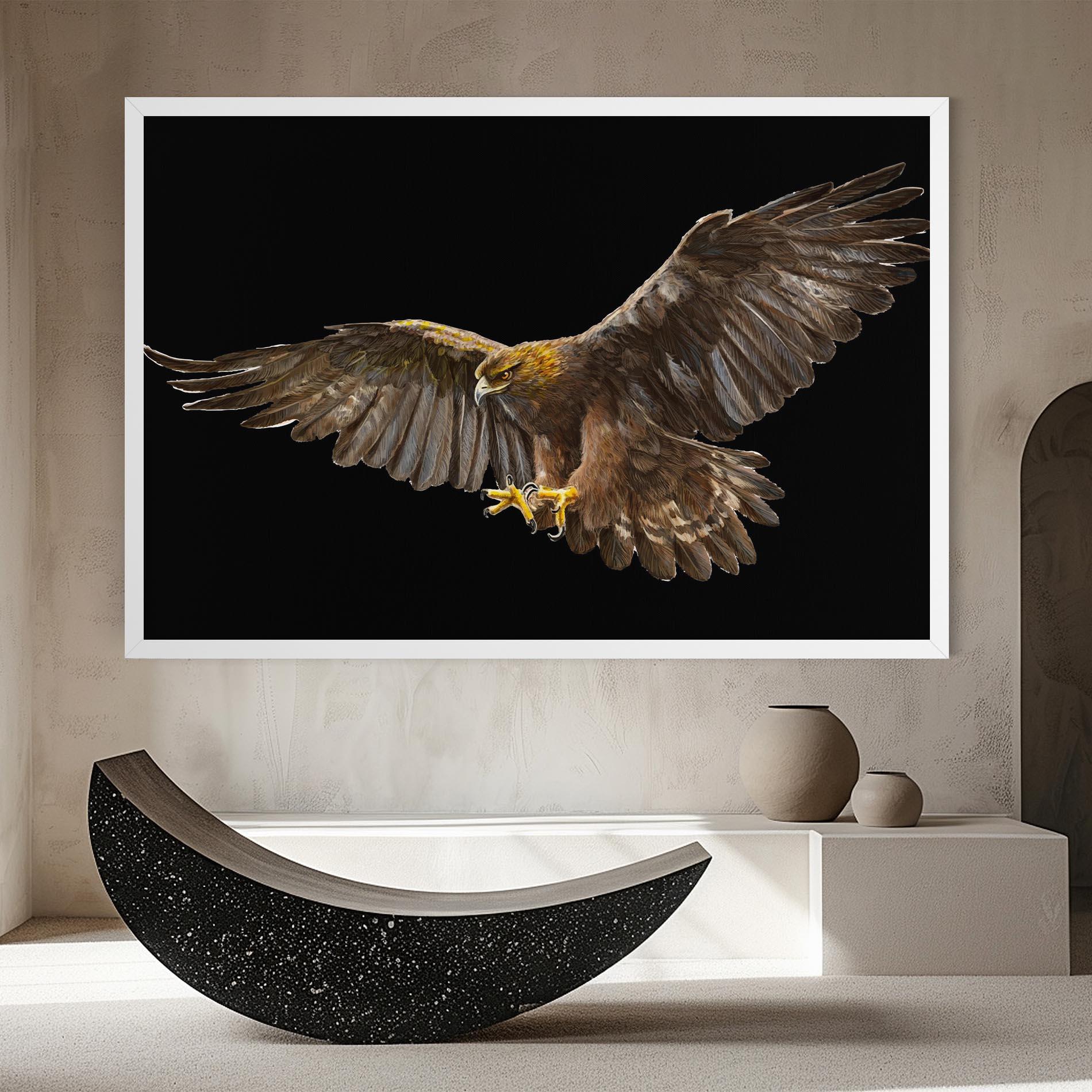 Vászonkép Eagle On Black mockup 8