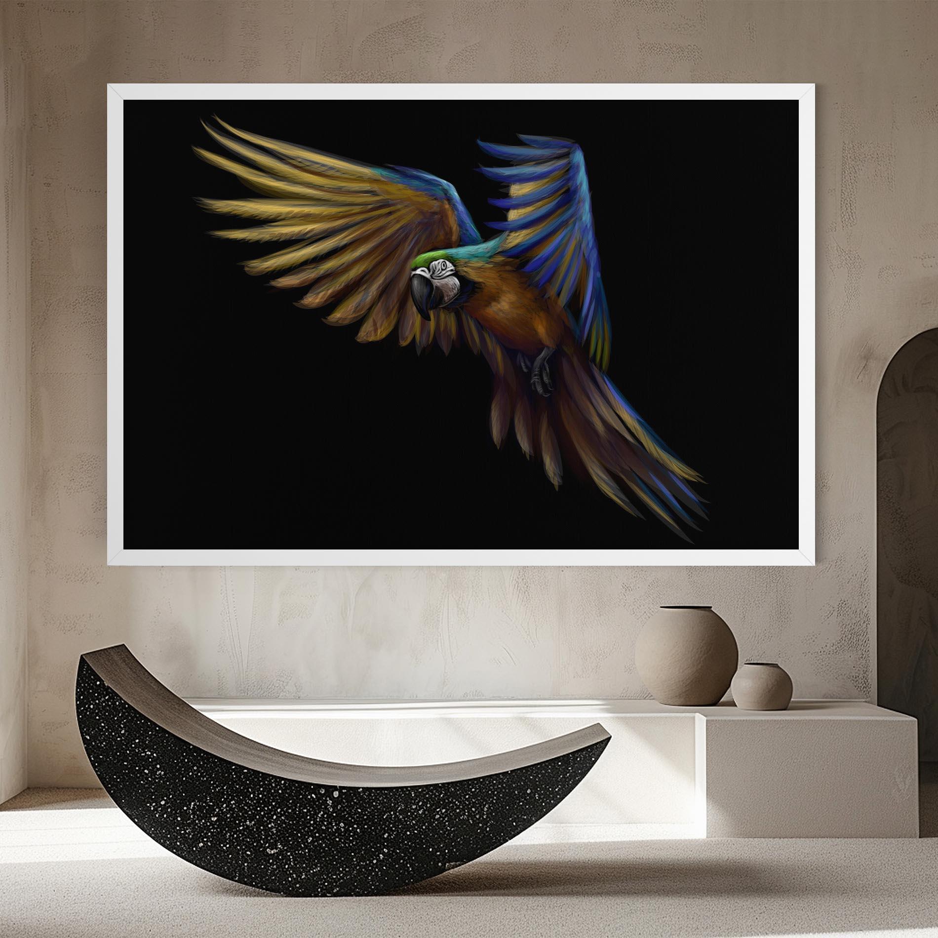 Vászonkép Parrot Flying mockup 8