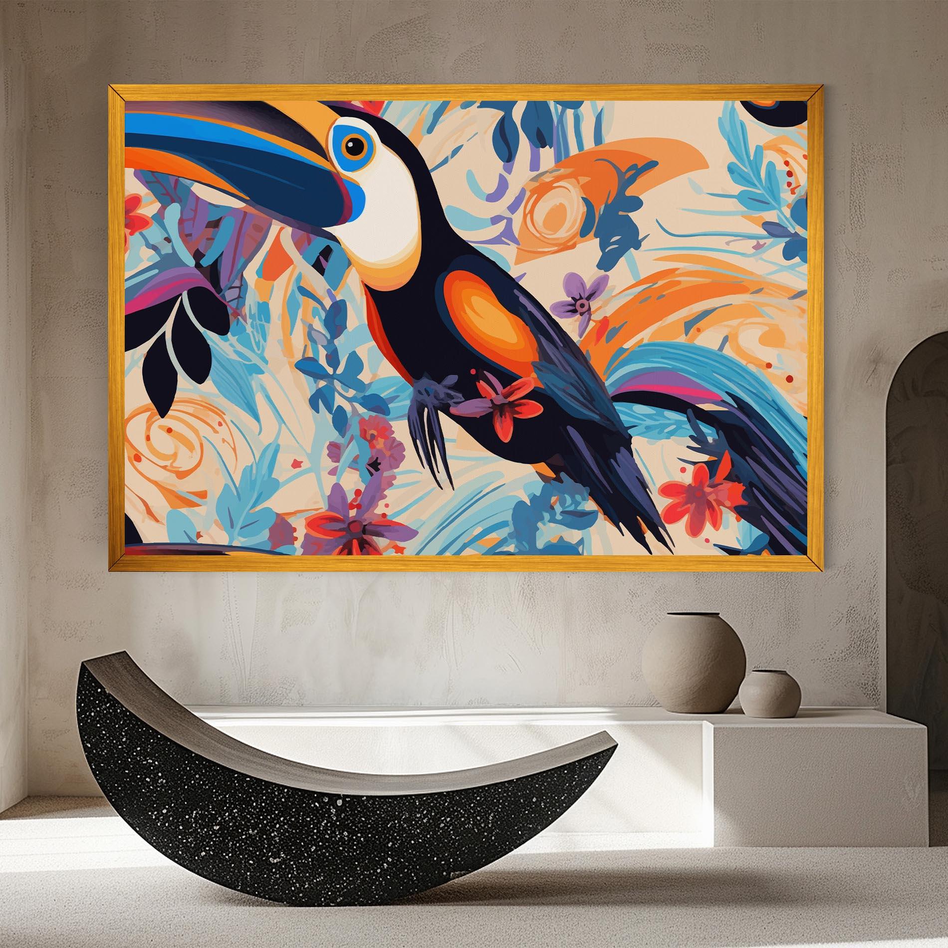 Vászonkép Colorful Toucan mockup 8