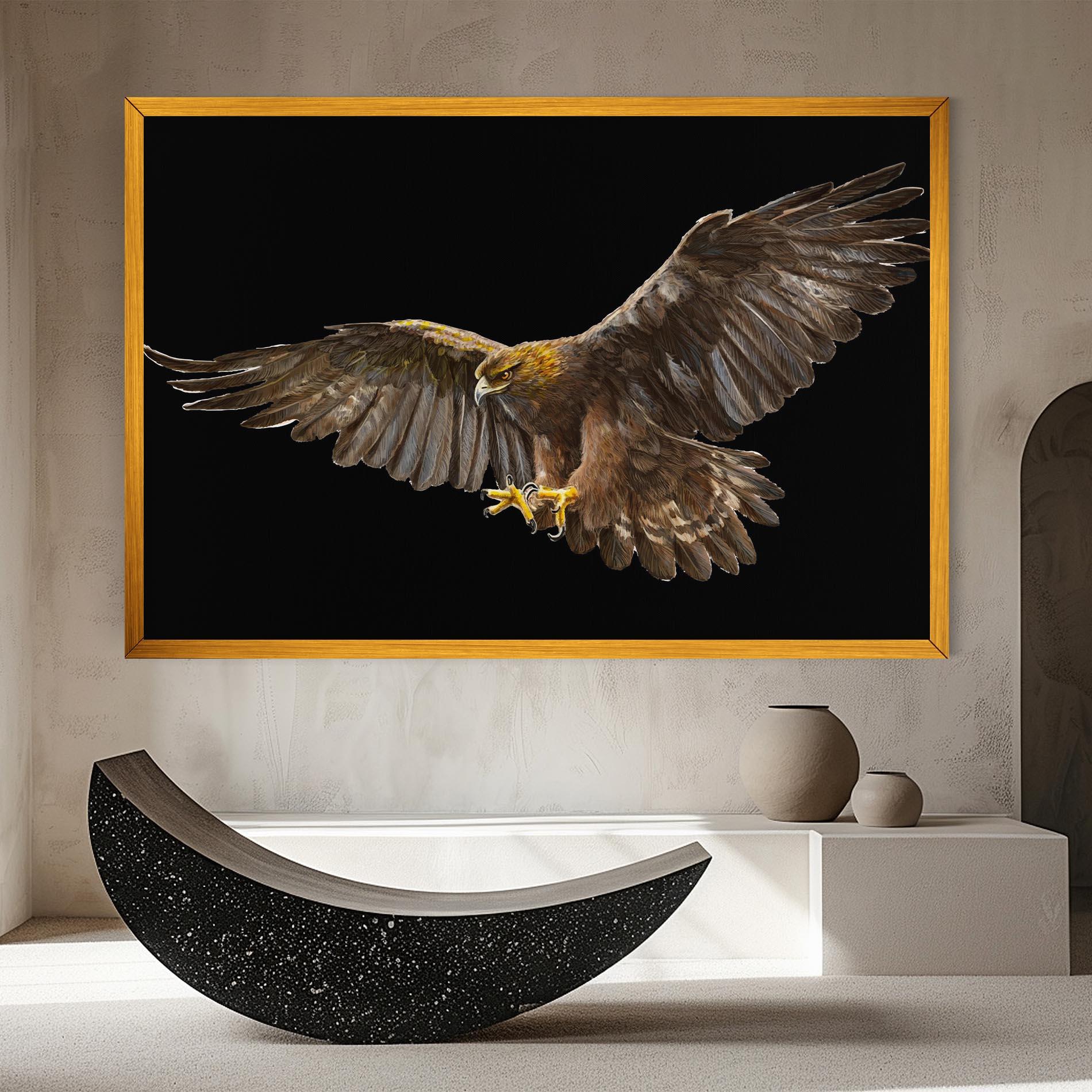 Vászonkép Eagle On Black mockup 8