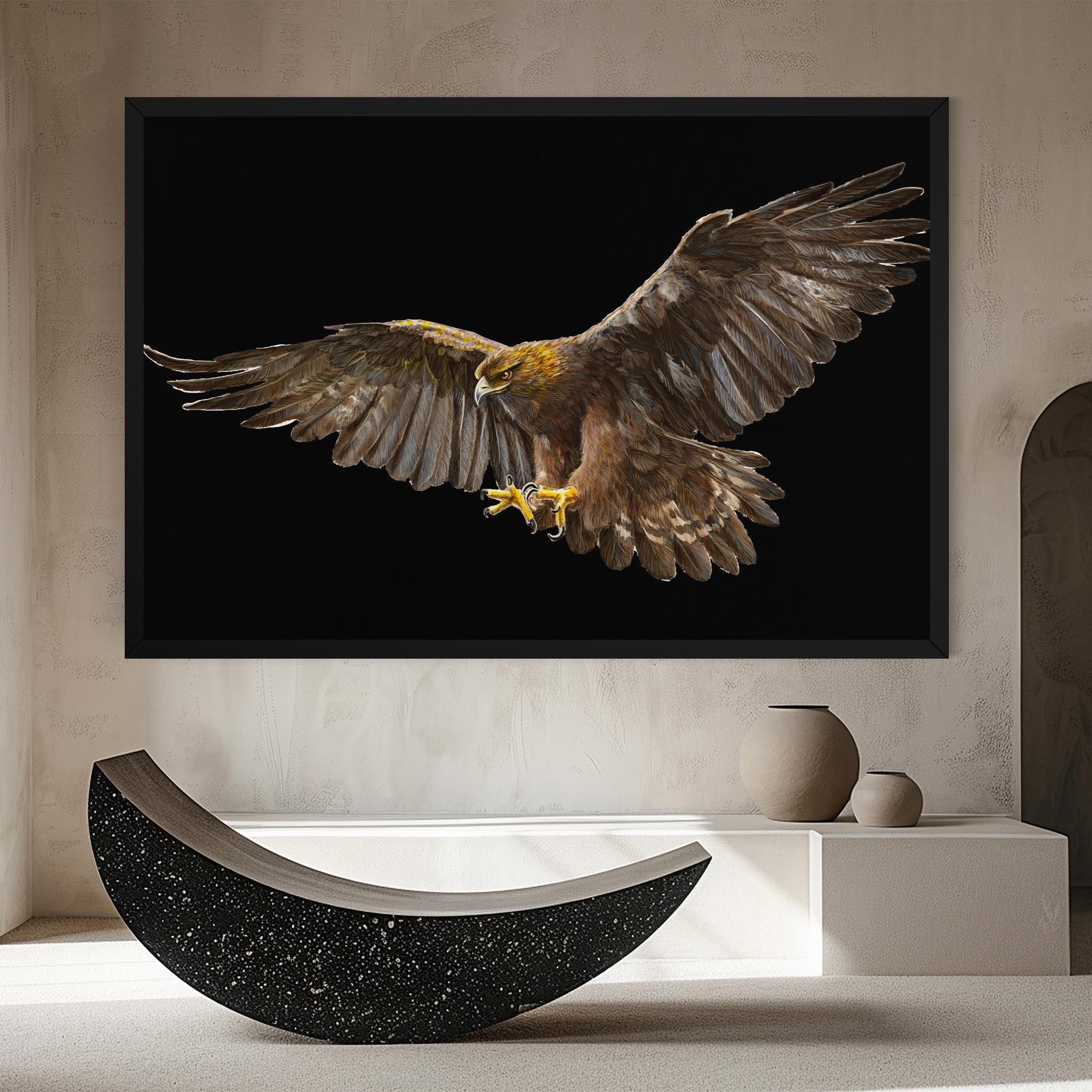 Vászonkép Eagle On Black mockup 8
