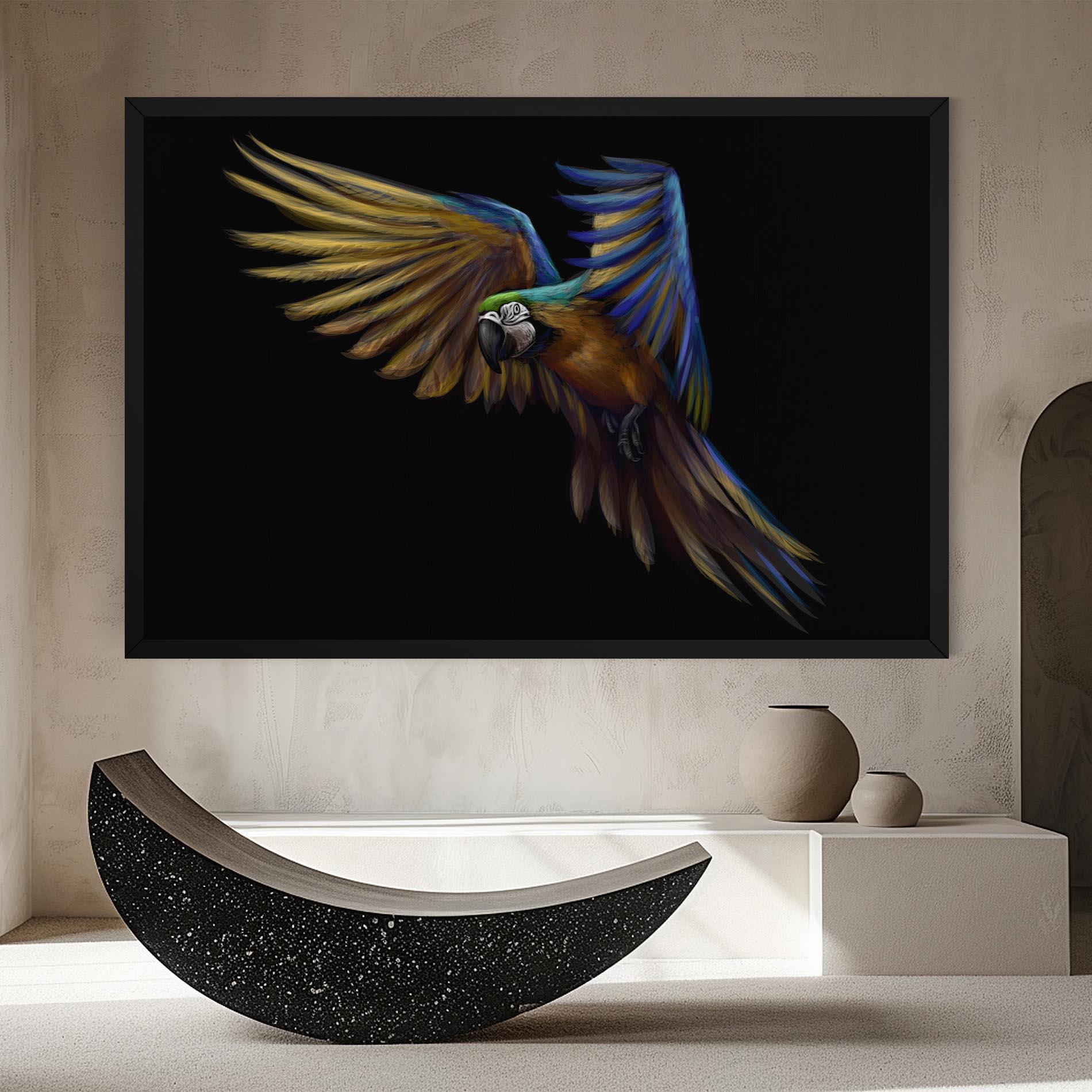 Vászonkép Parrot Flying mockup 8