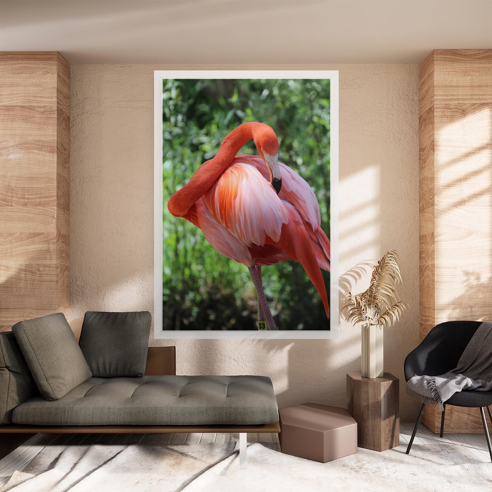 Vászonkép Red Flamingo mockup 8