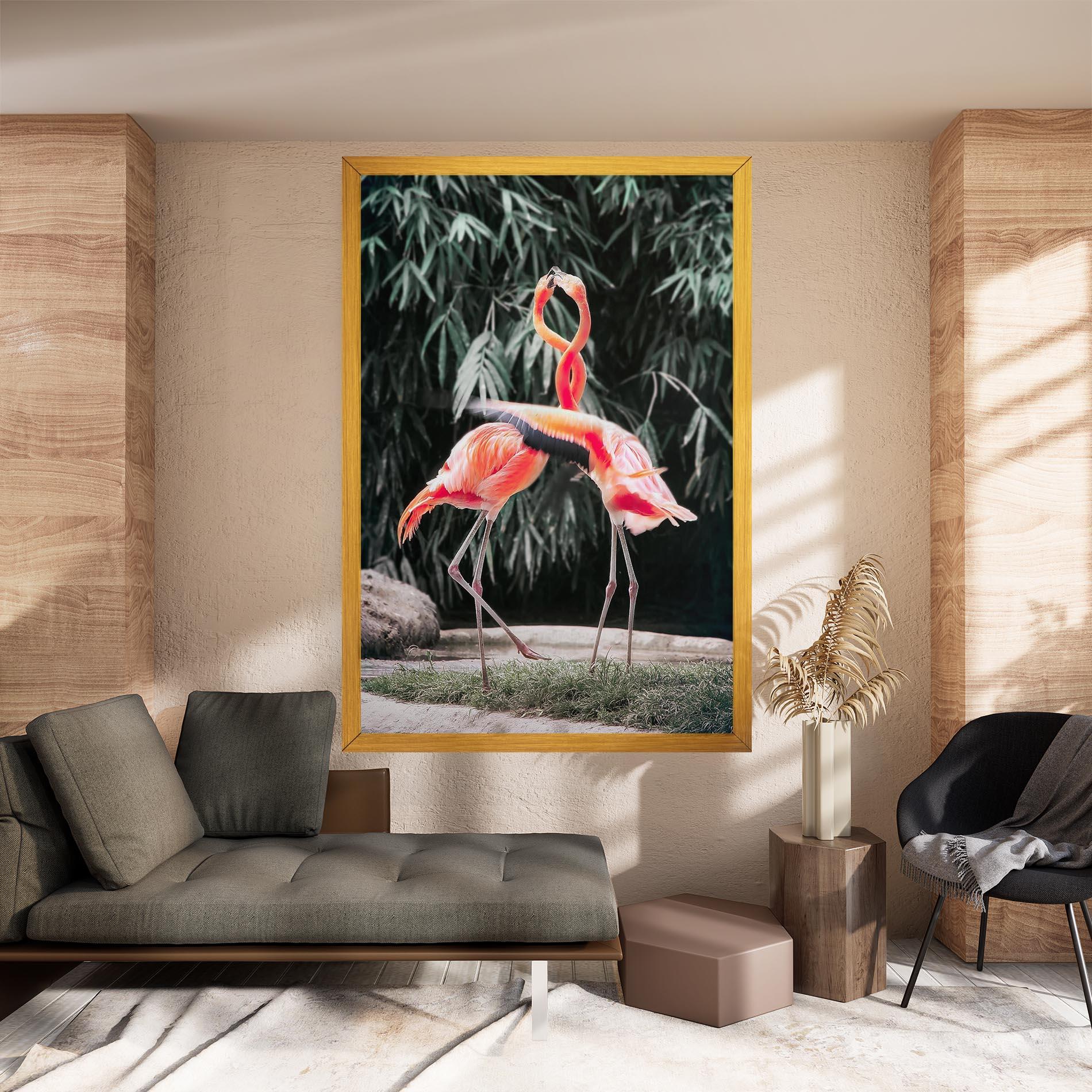 Vászonkép Flamingo Love mockup 8