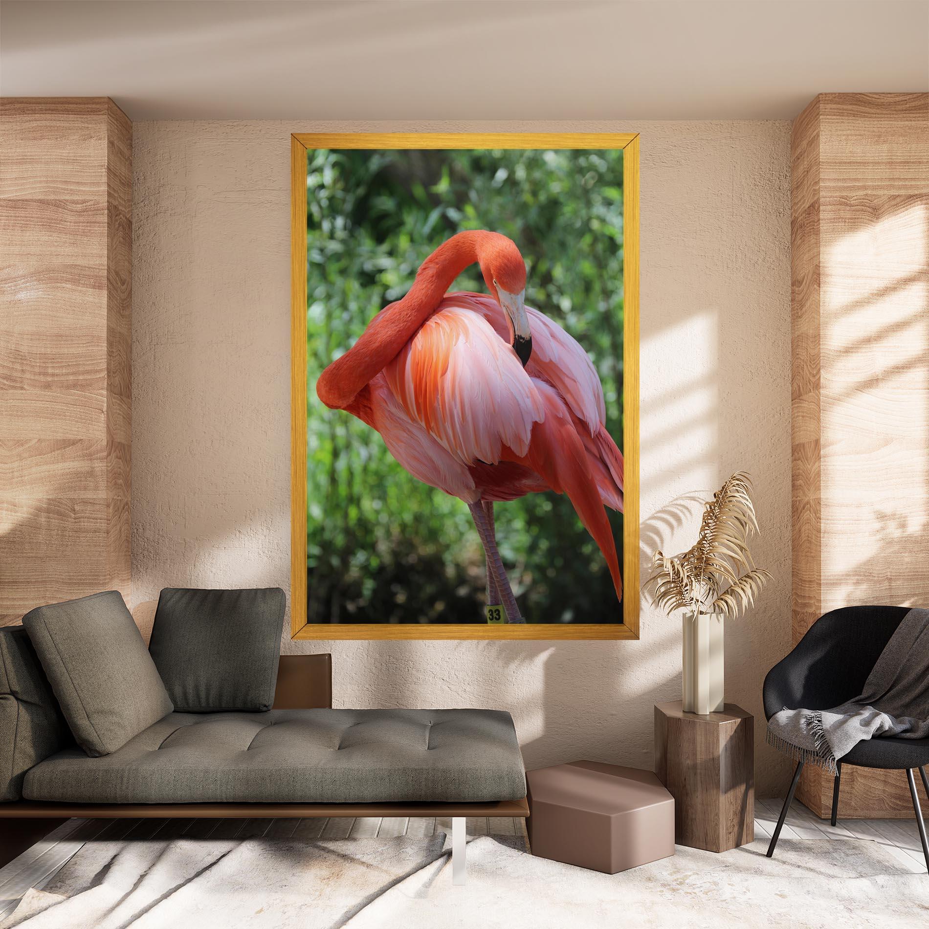 Vászonkép Red Flamingo mockup 8