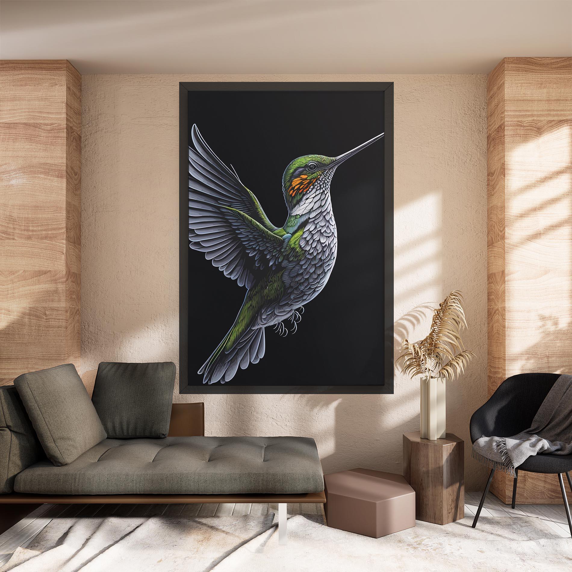 Vászonkép Hummingbird mockup 8