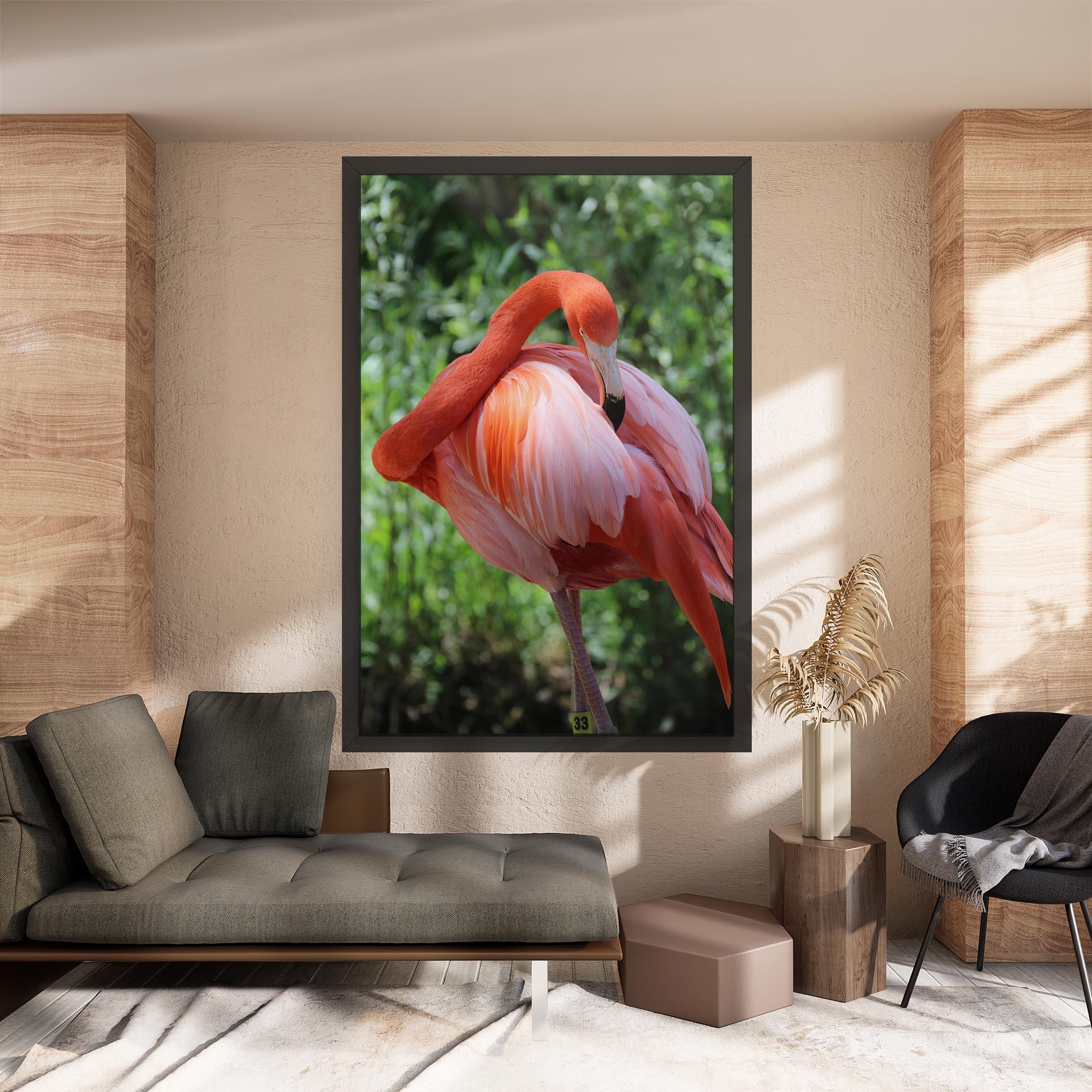 Vászonkép Red Flamingo mockup 8