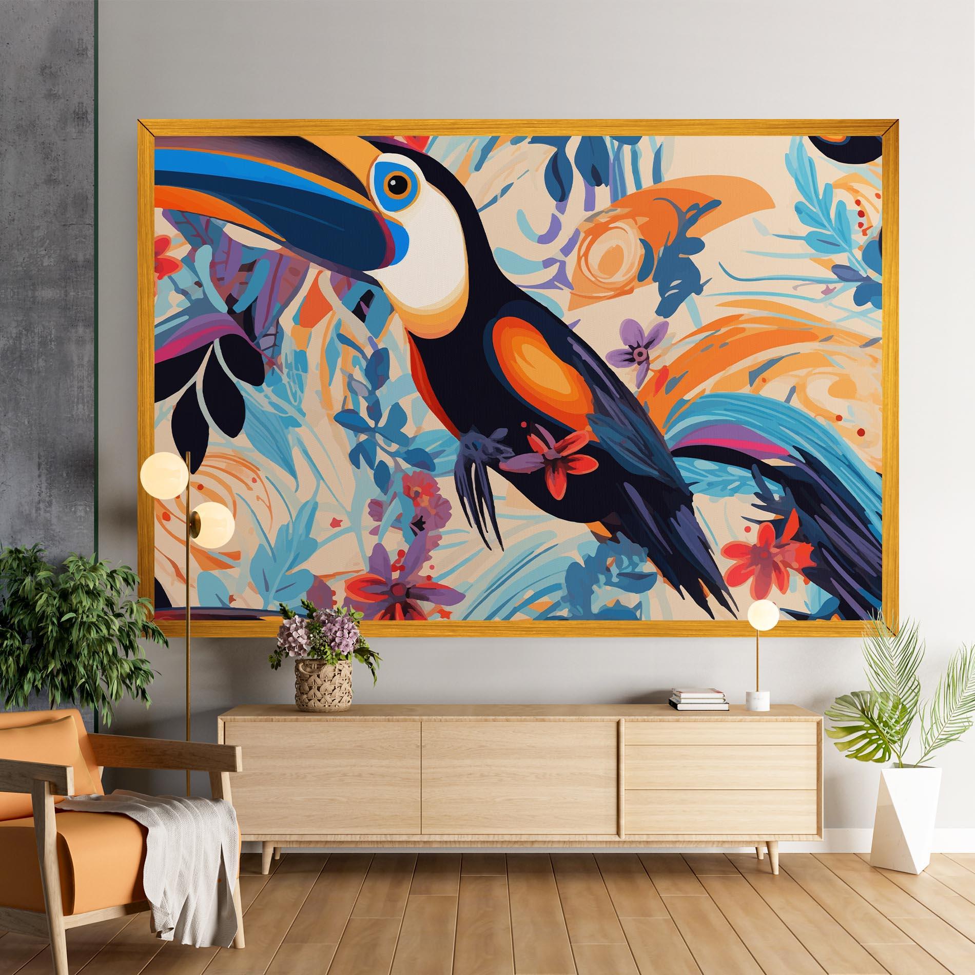 Vászonkép Colorful Toucan mockup 9
