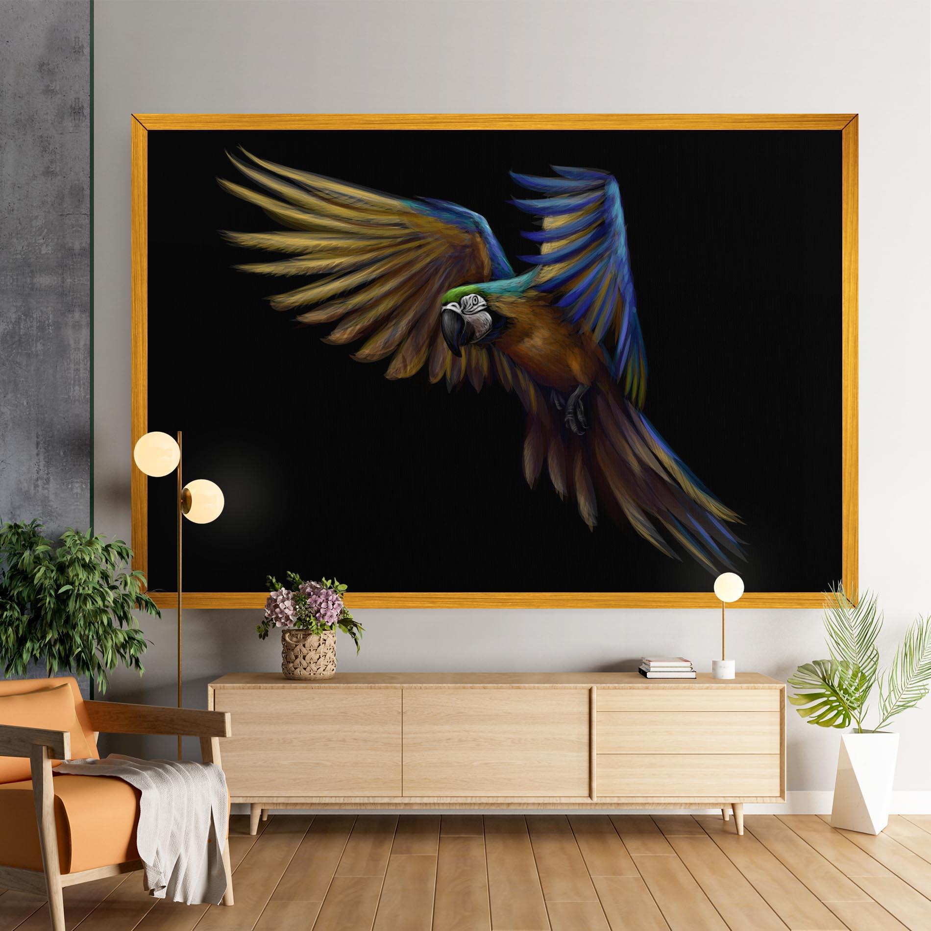 Vászonkép Parrot Flying mockup 9