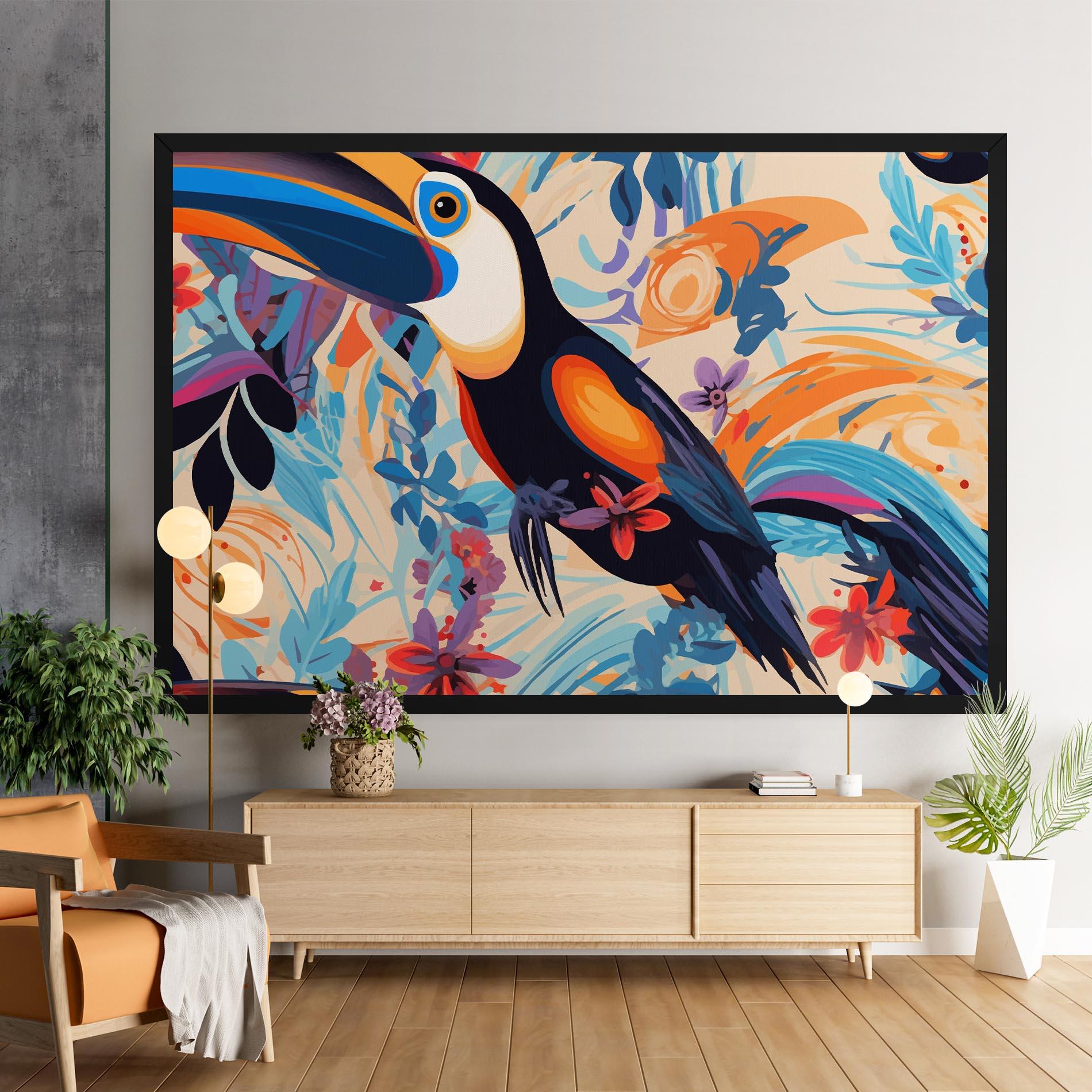 Vászonkép Colorful Toucan mockup 9