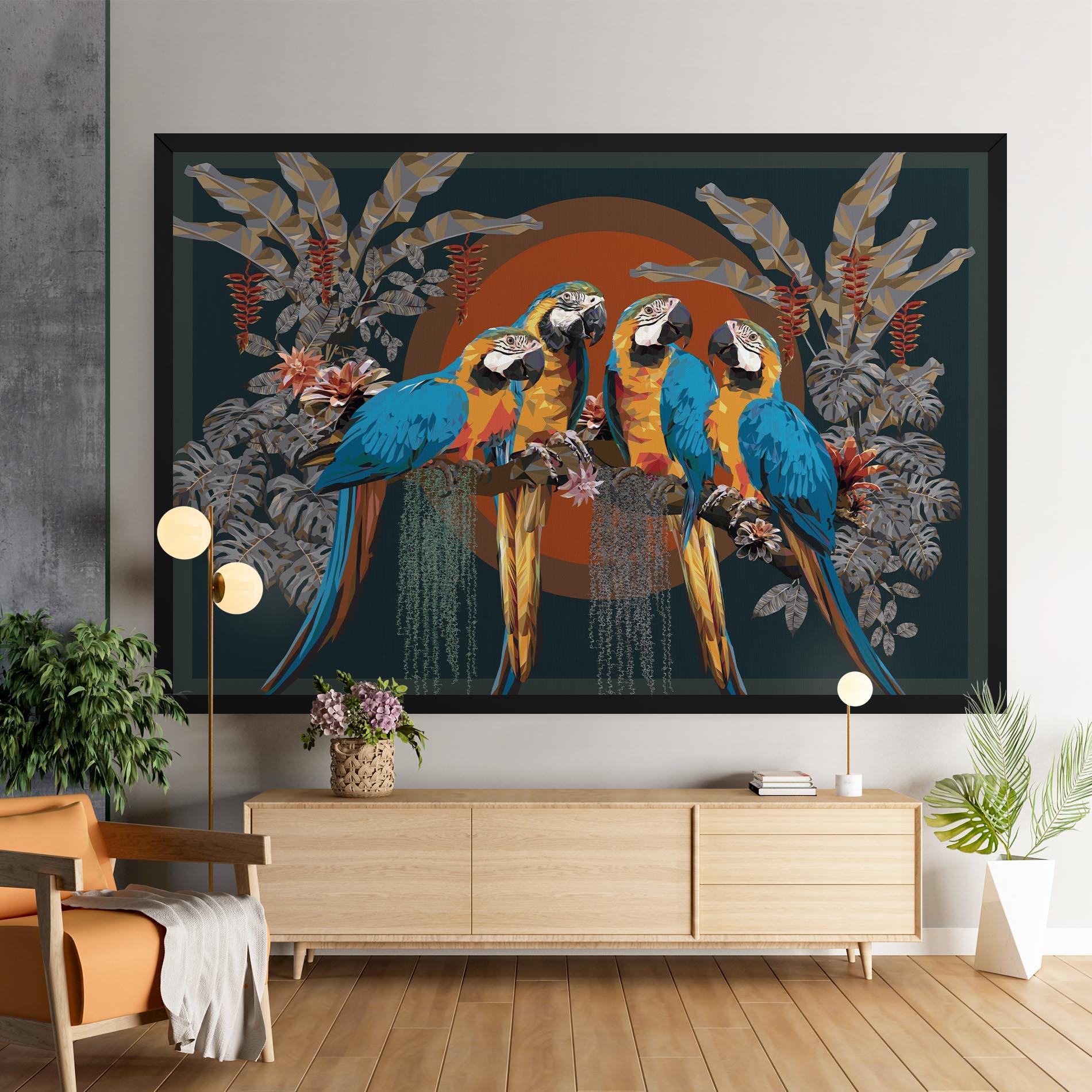 Vászonkép Parrot Couples mockup 9