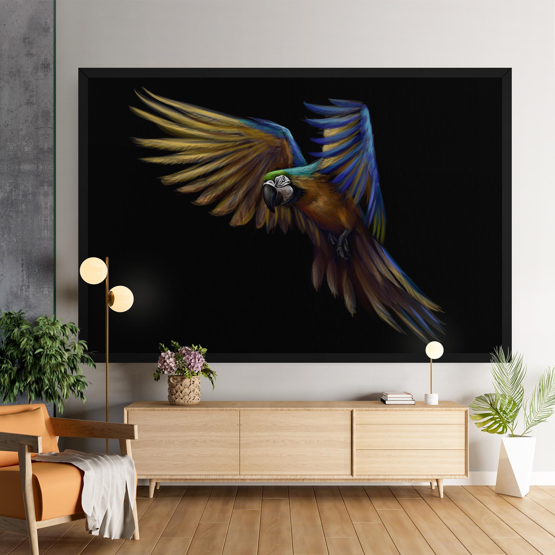 Vászonkép Parrot Flying mockup 9