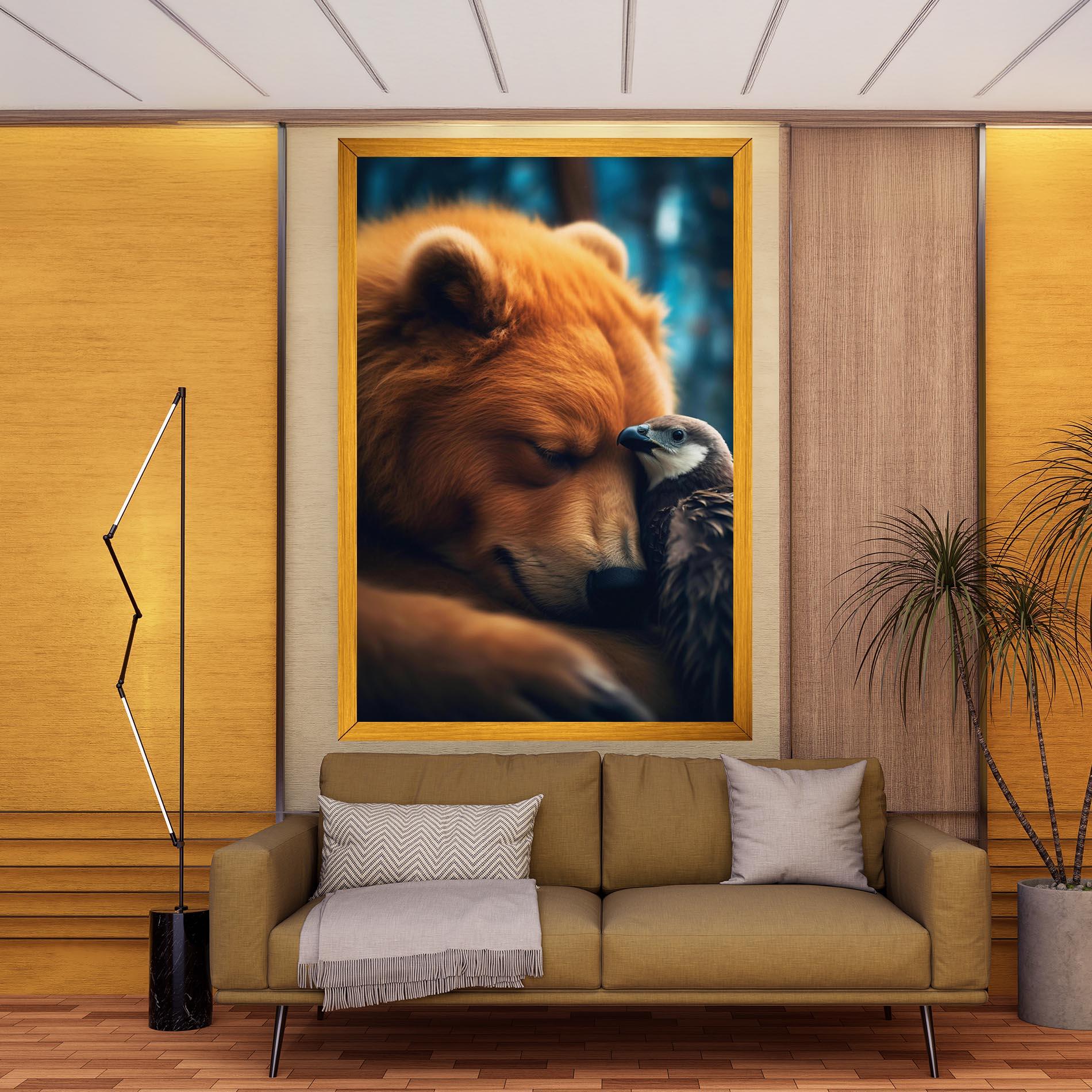 Vászonkép Bear With Eagle mockup 9