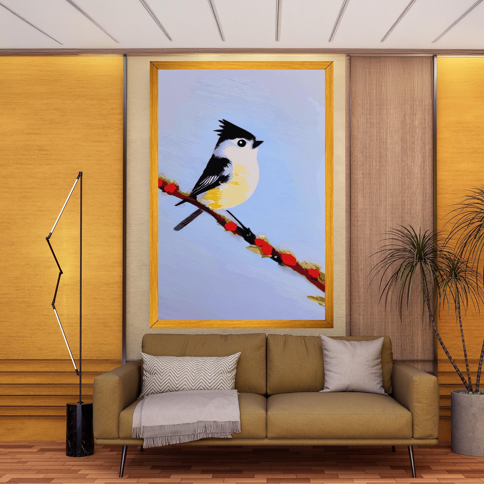 Vászonkép Bird Painting mockup 9