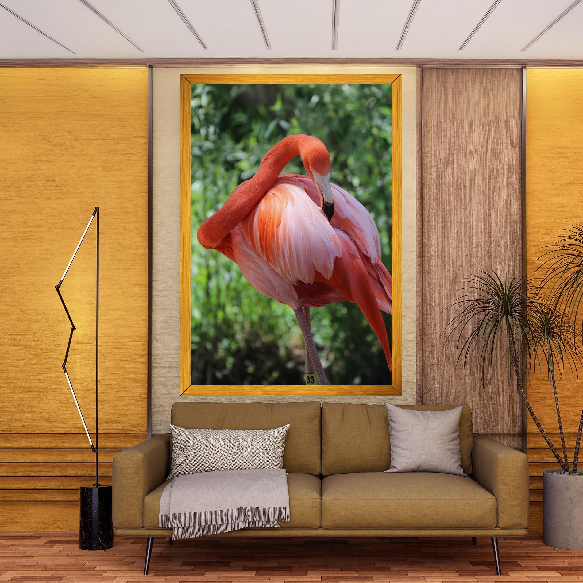 Vászonkép Red Flamingo mockup 9