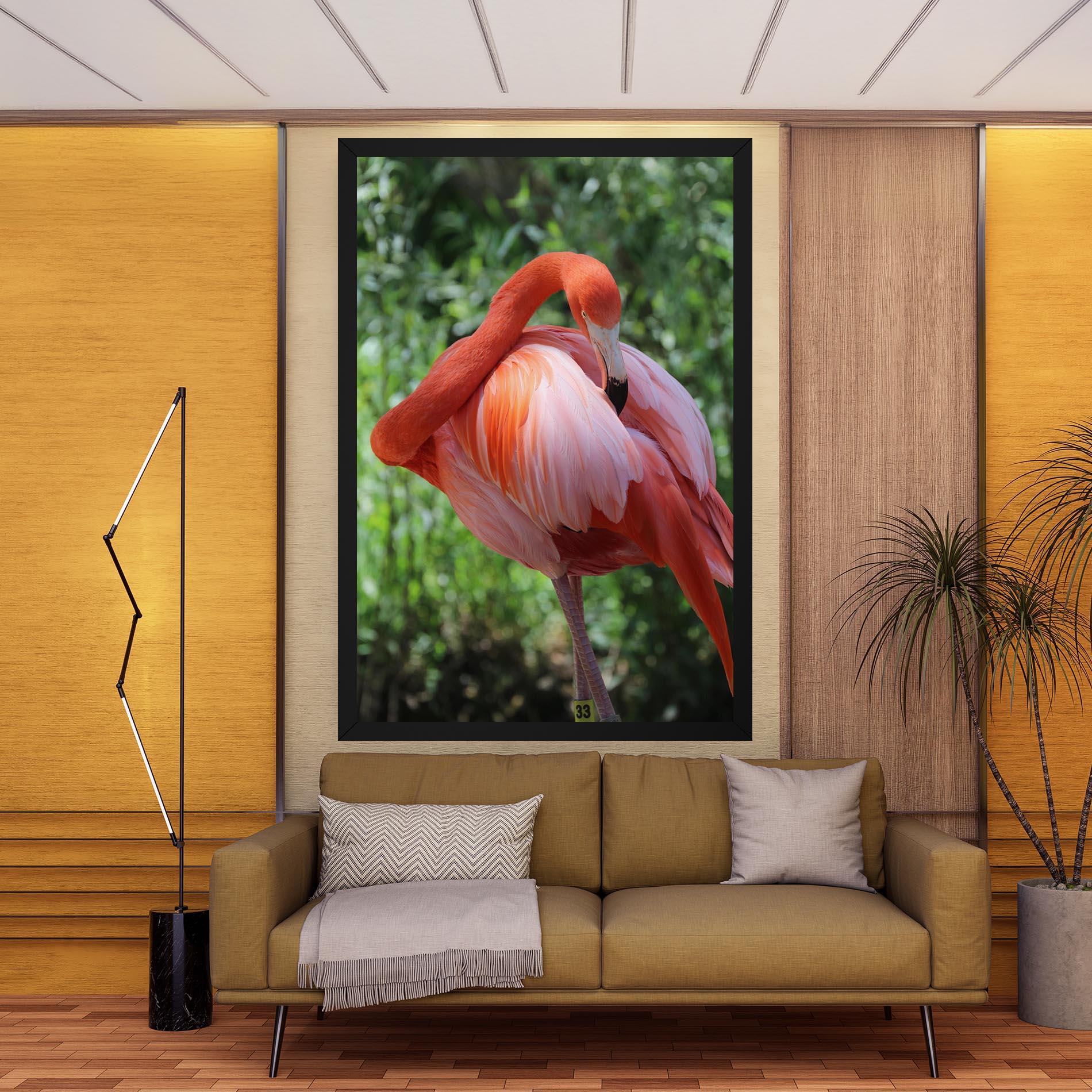 Vászonkép Red Flamingo mockup 9