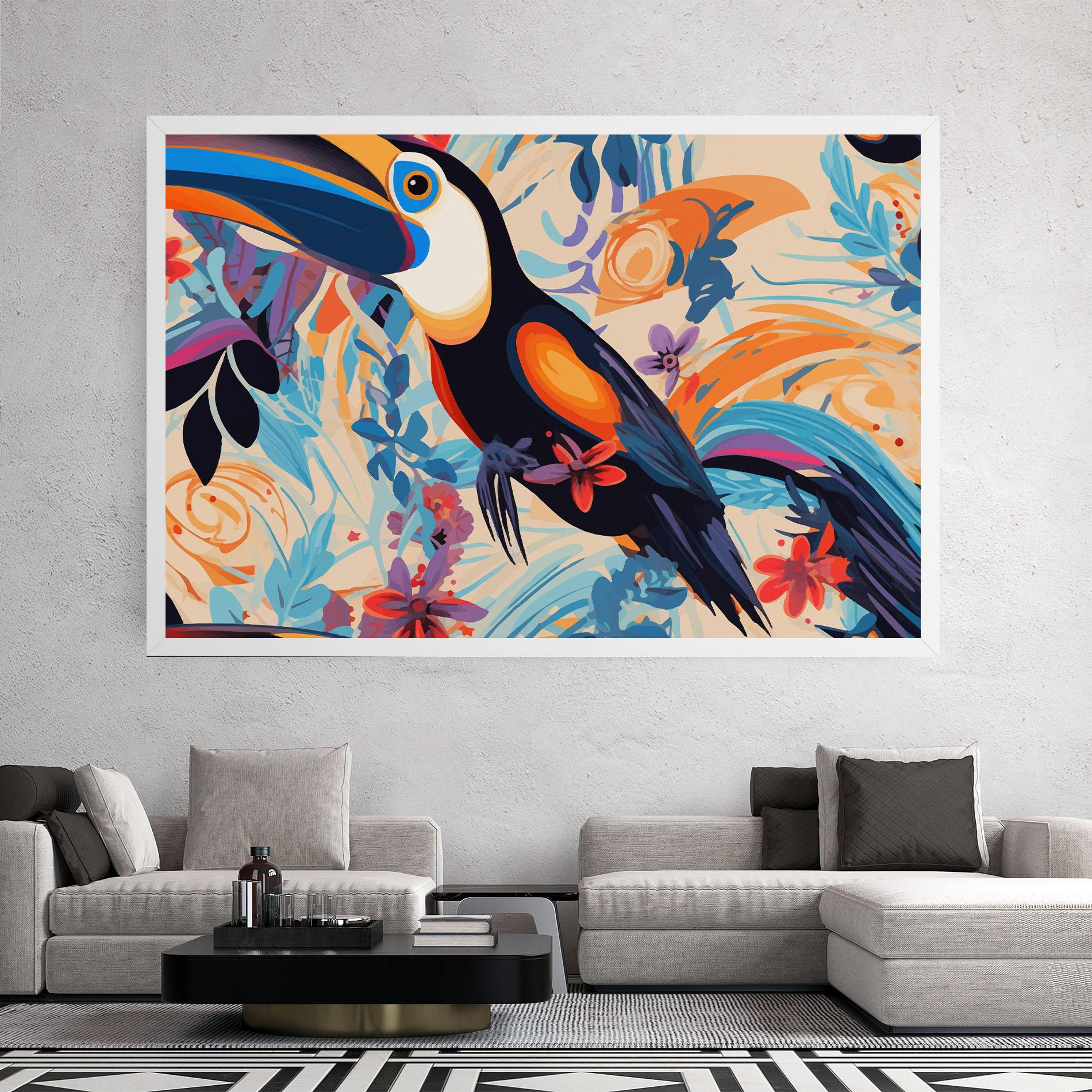 Vászonkép Colorful Toucan mockup 2