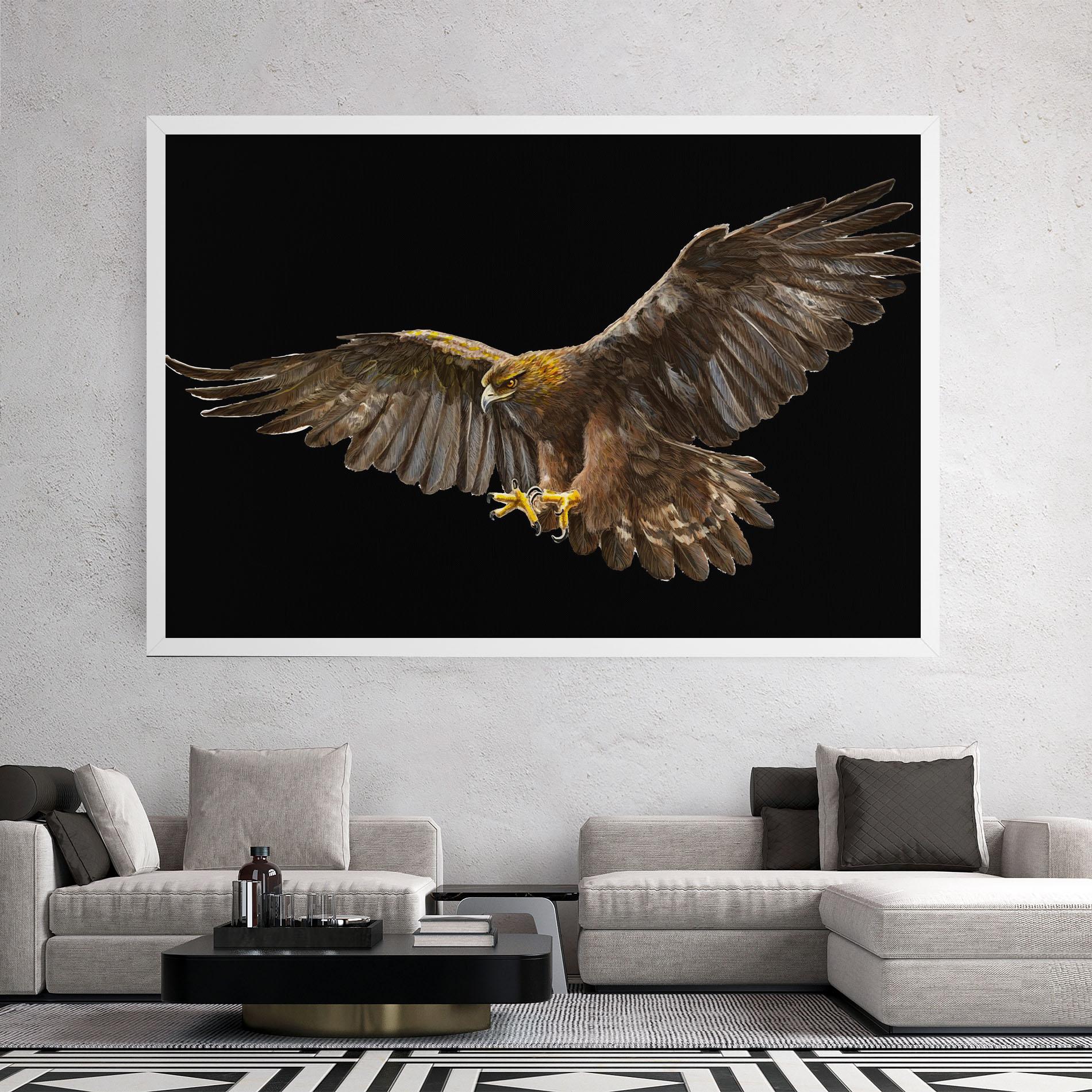 Vászonkép Eagle On Black mockup 2