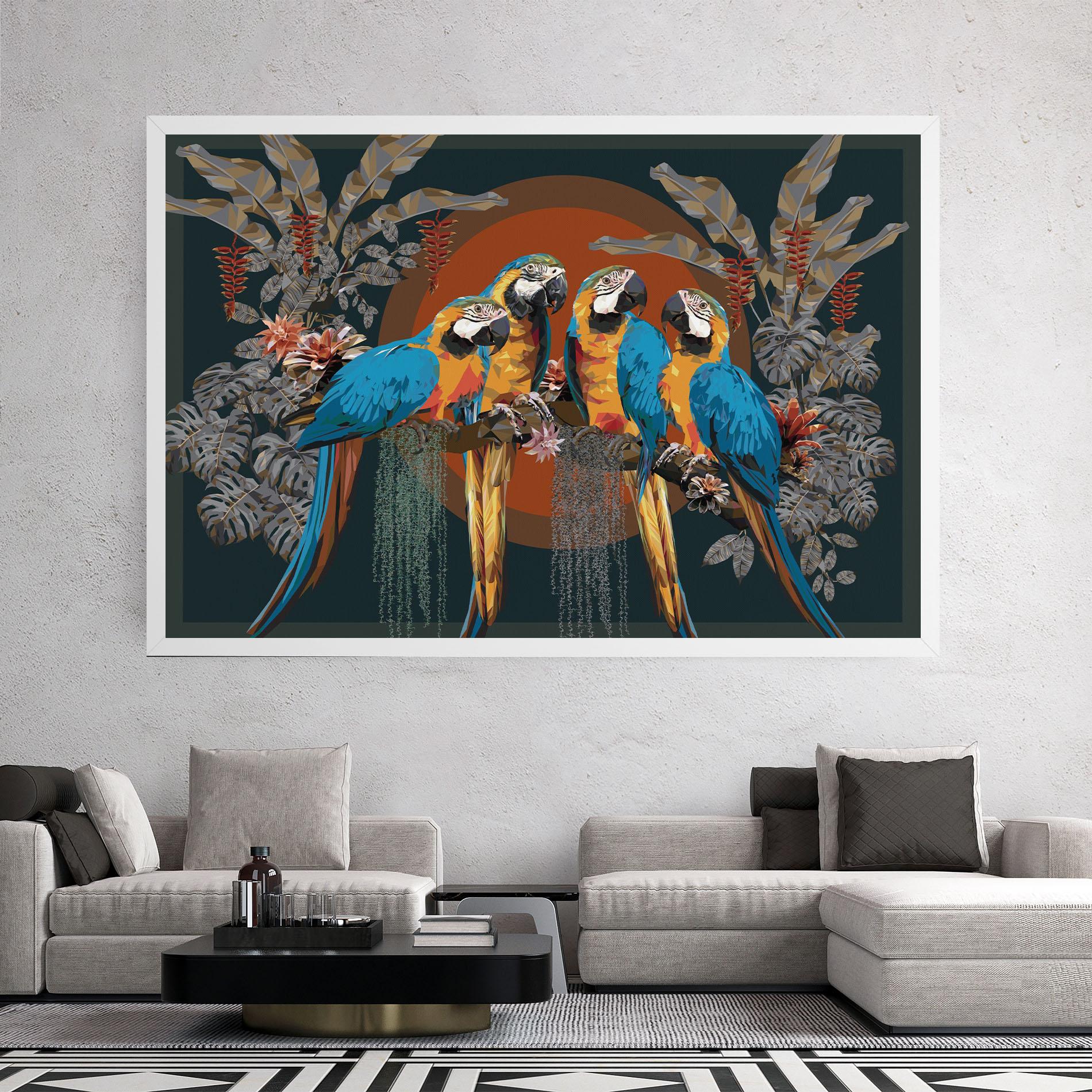 Vászonkép Parrot Couples mockup 2
