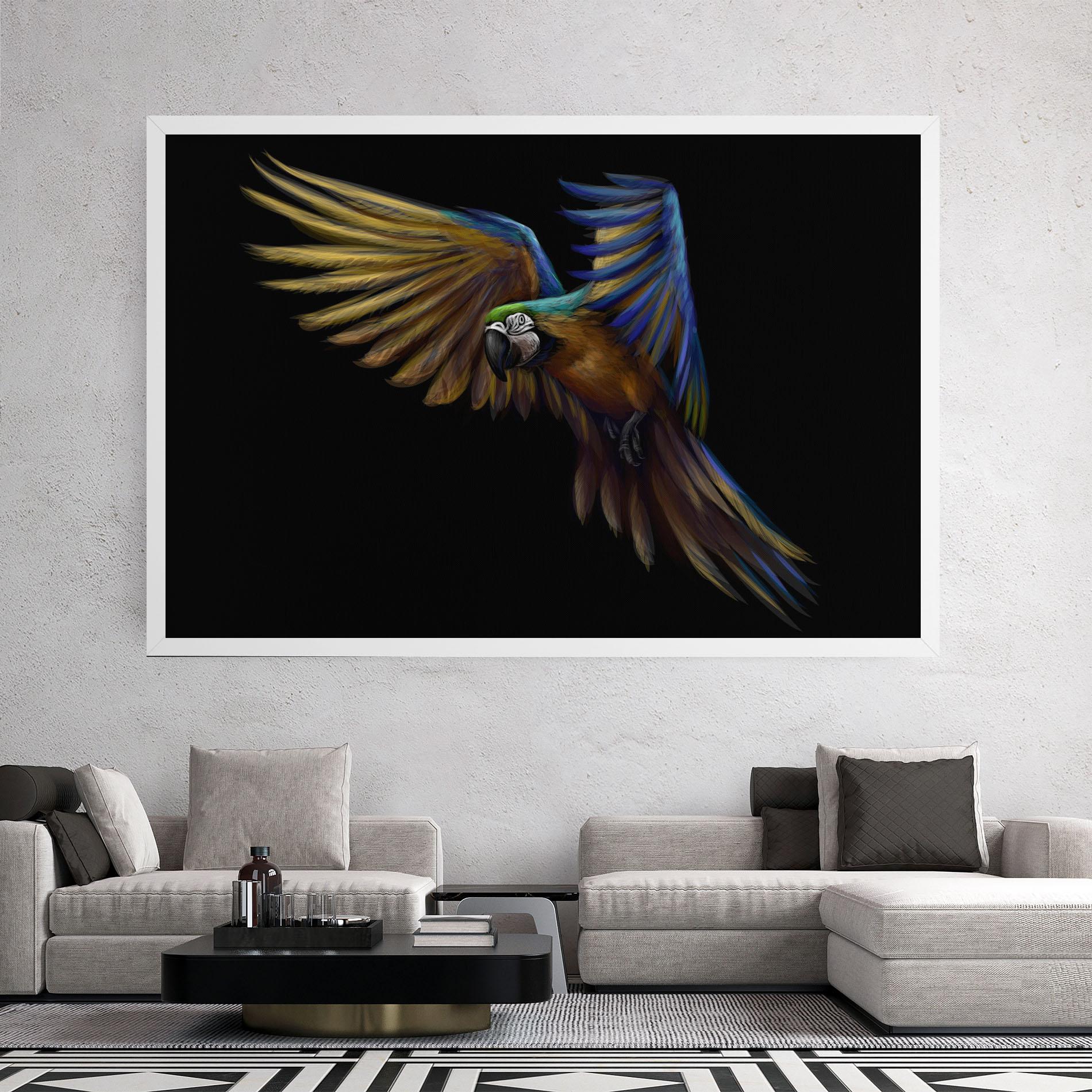 Vászonkép Parrot Flying mockup 2
