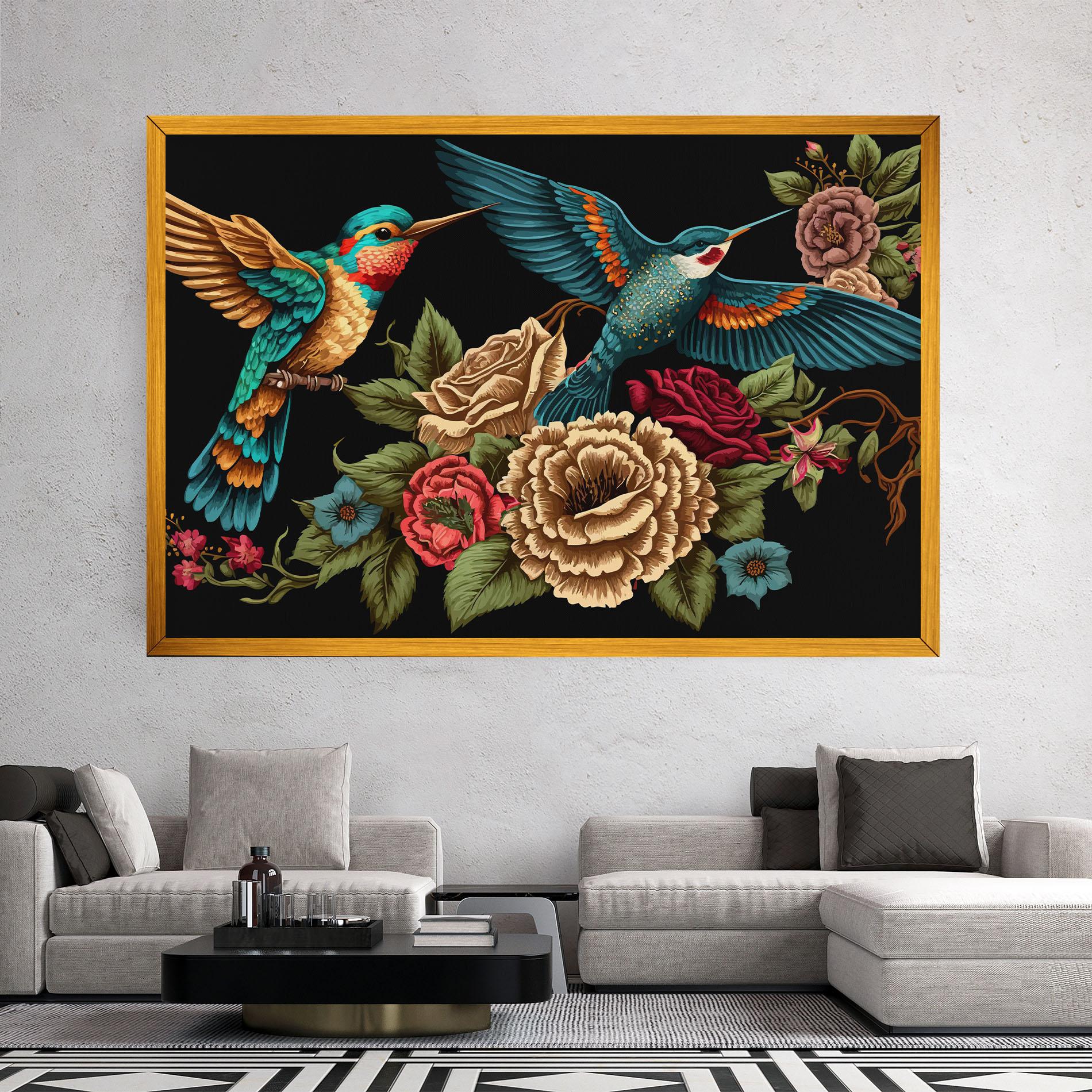 Vászonkép Blue Birds mockup 2