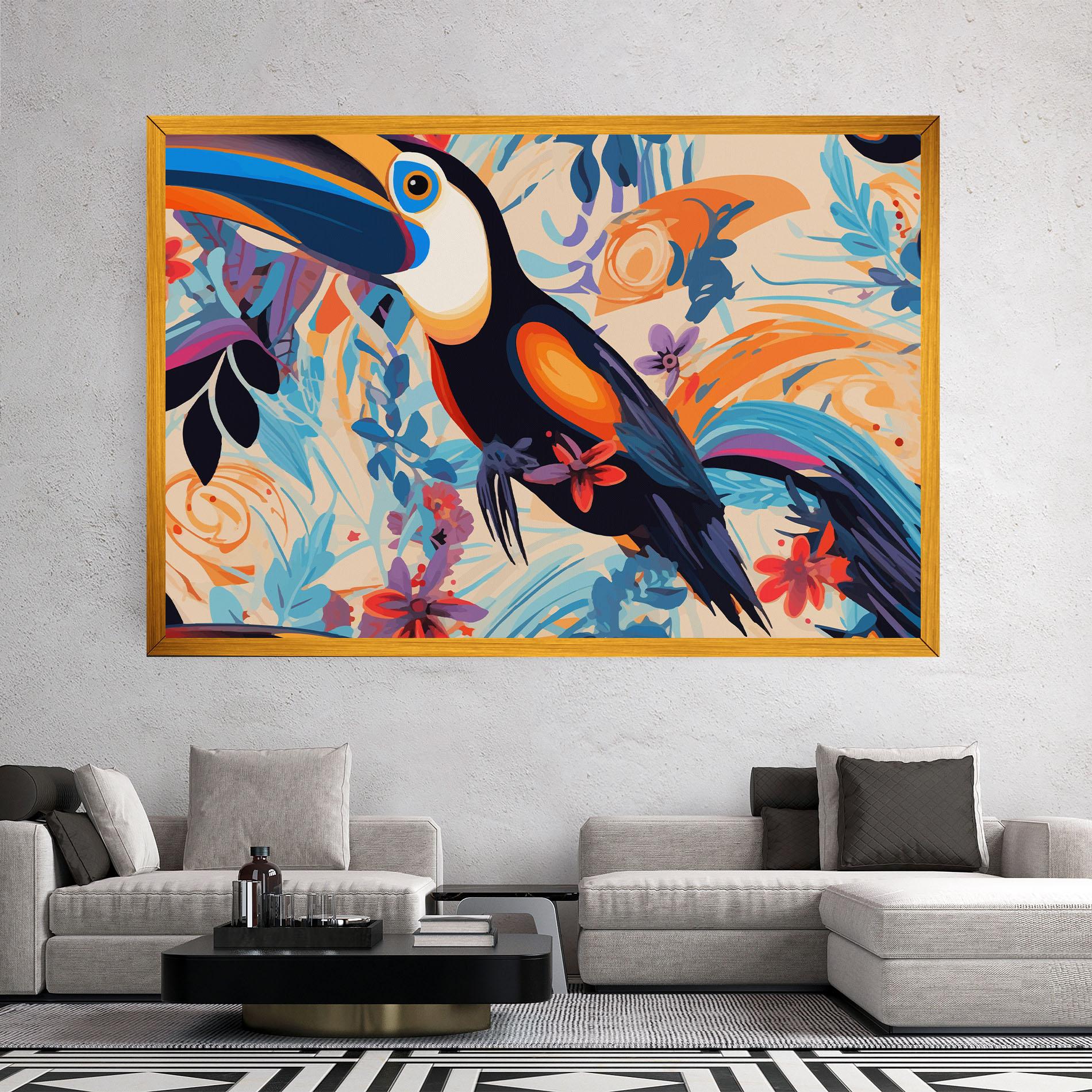 Vászonkép Colorful Toucan mockup 2