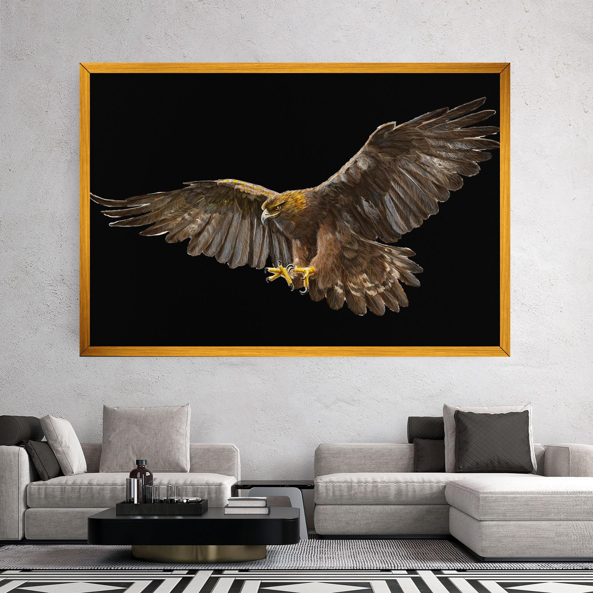 Vászonkép Eagle On Black mockup 2