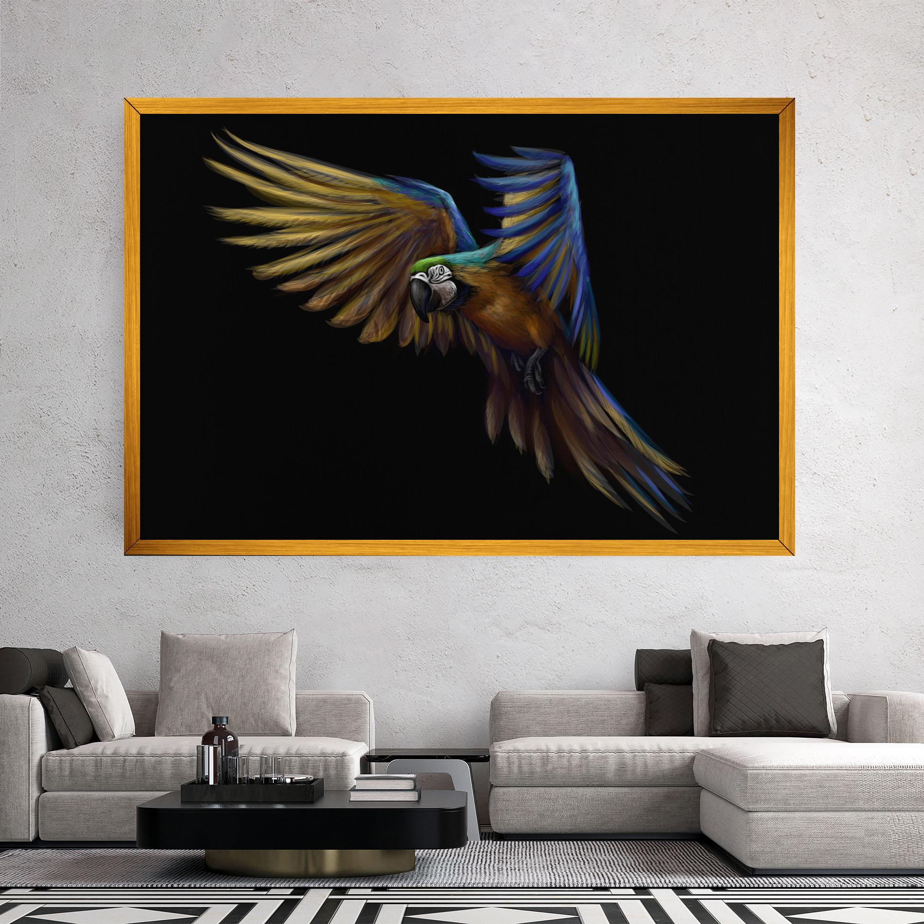Vászonkép Parrot Flying mockup 2