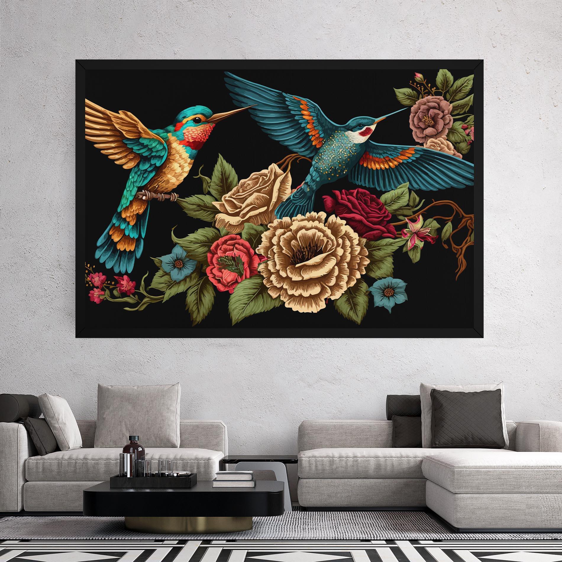 Vászonkép Blue Birds mockup 2