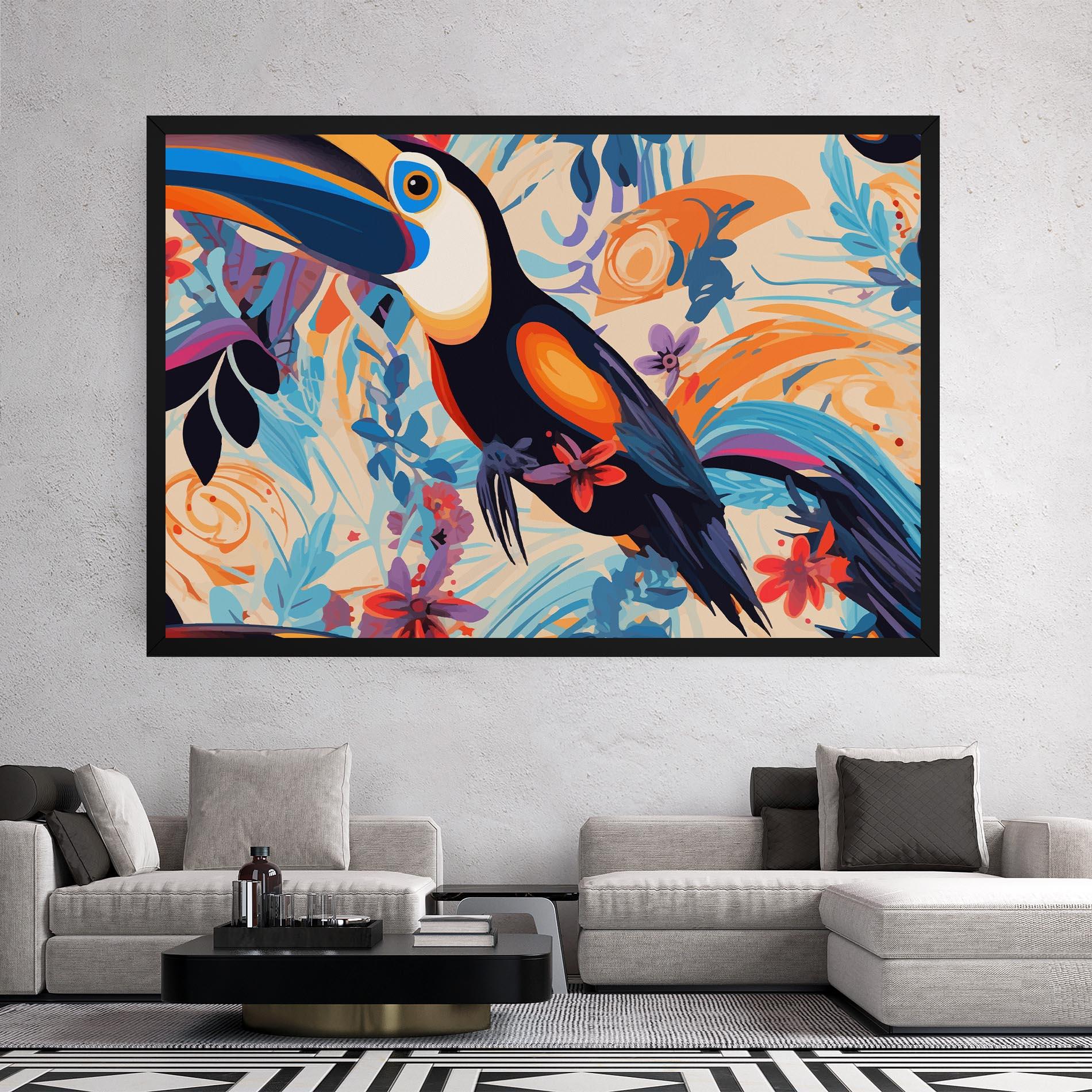 Vászonkép Colorful Toucan mockup 2