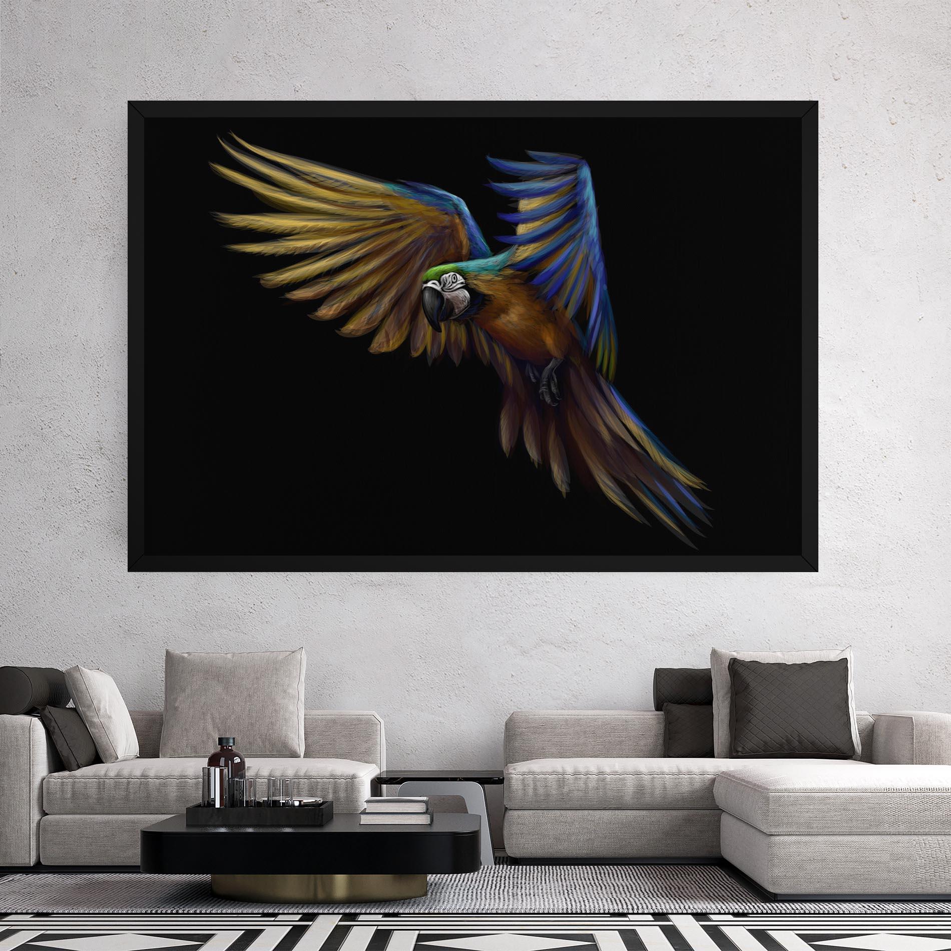 Vászonkép Parrot Flying mockup 2