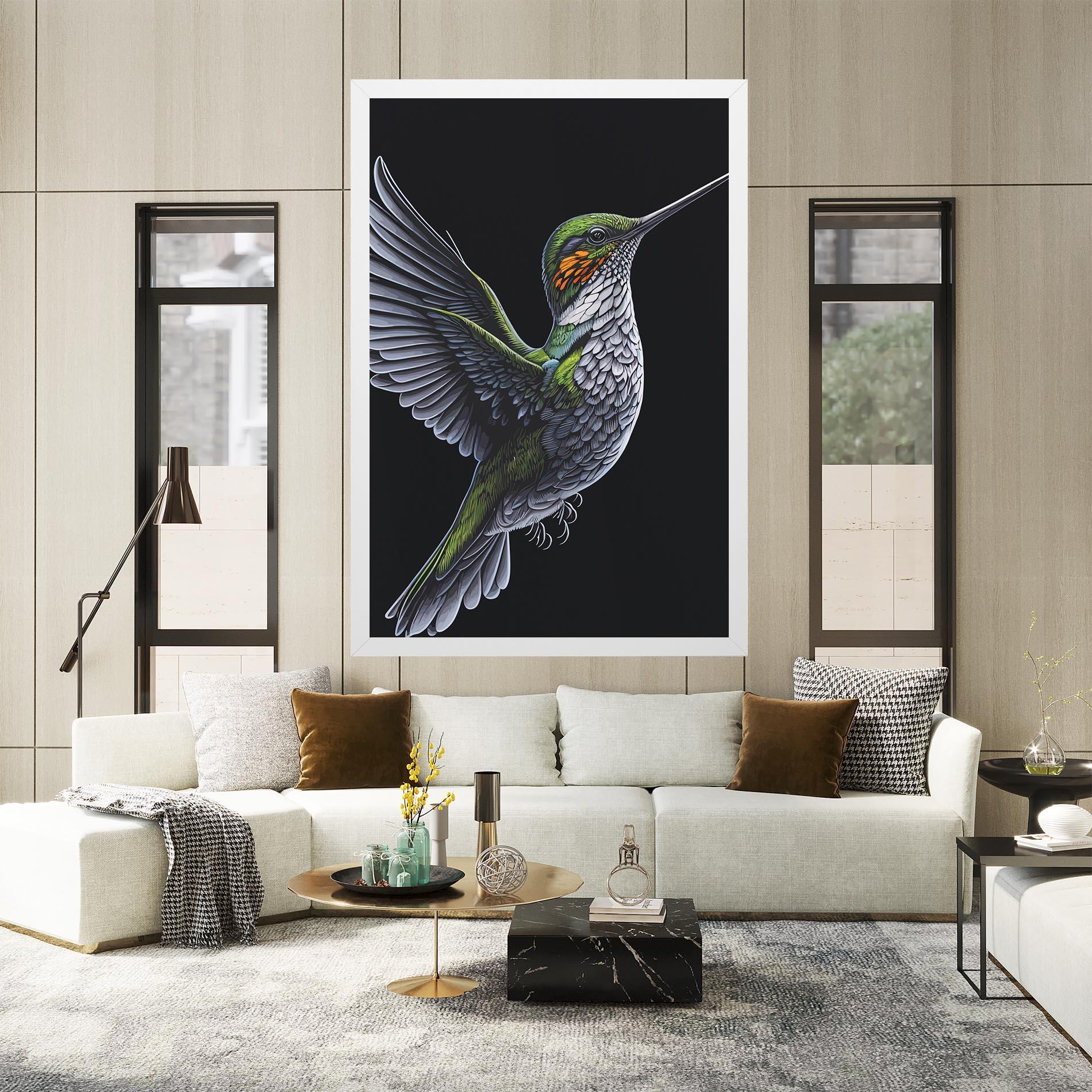 Vászonkép Hummingbird mockup 2