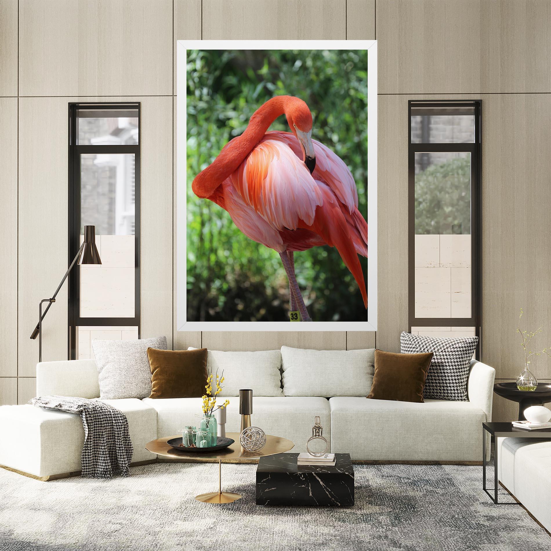 Vászonkép Red Flamingo mockup 2