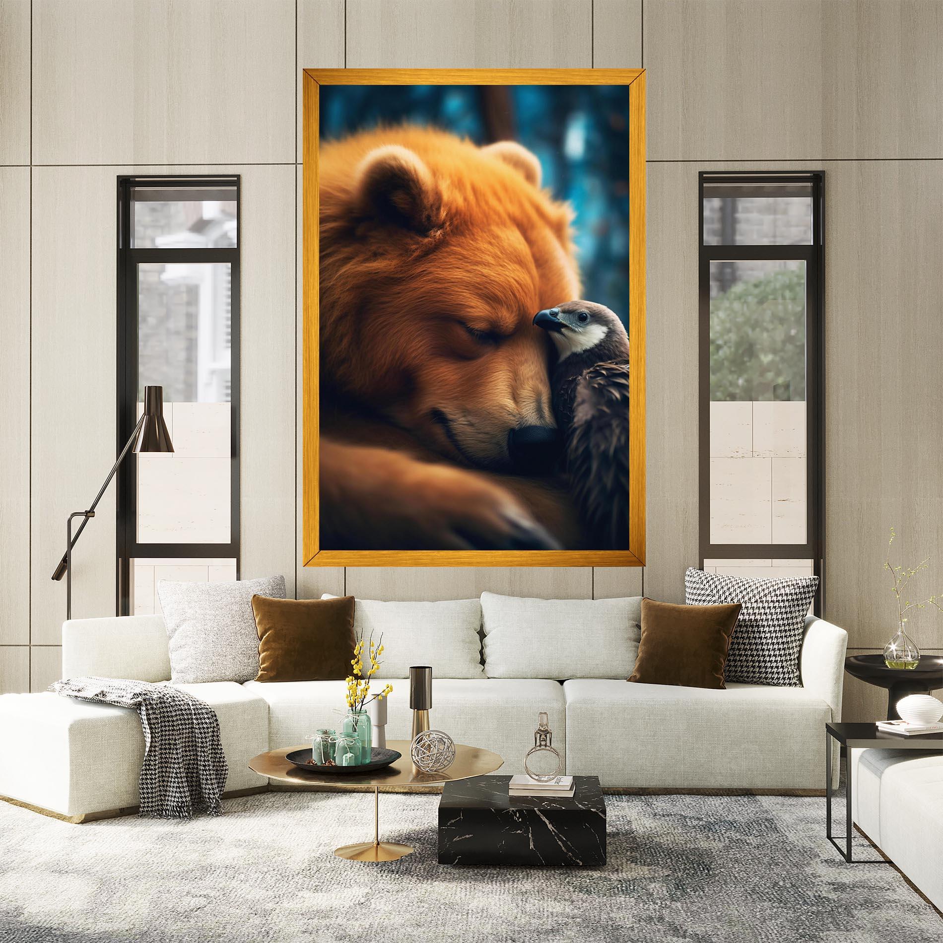 Vászonkép Bear With Eagle mockup 2