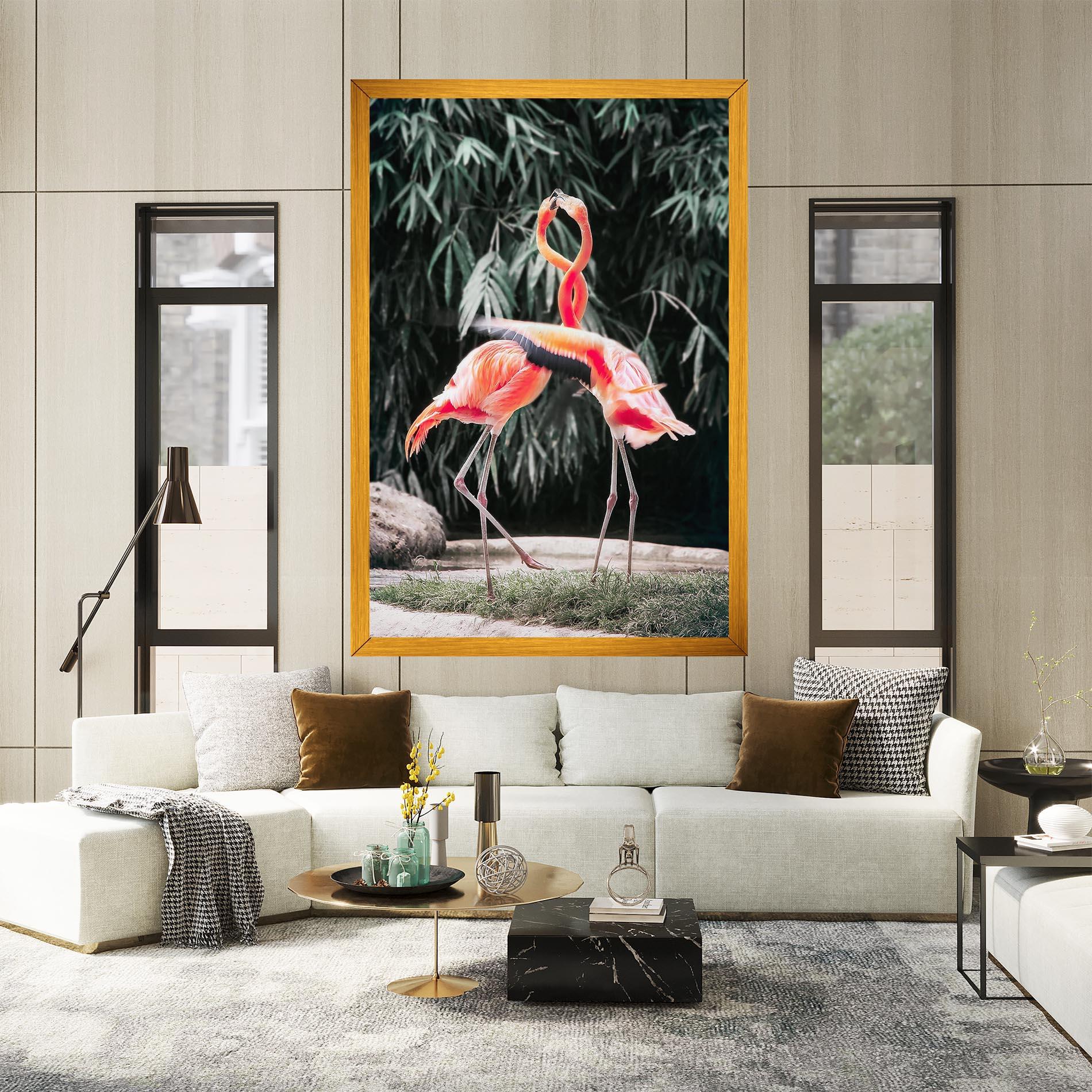 Vászonkép Flamingo Love mockup 2
