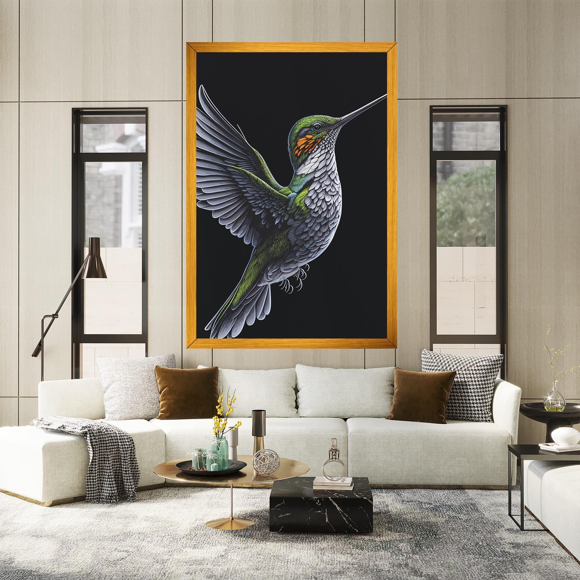 Vászonkép Hummingbird mockup 2