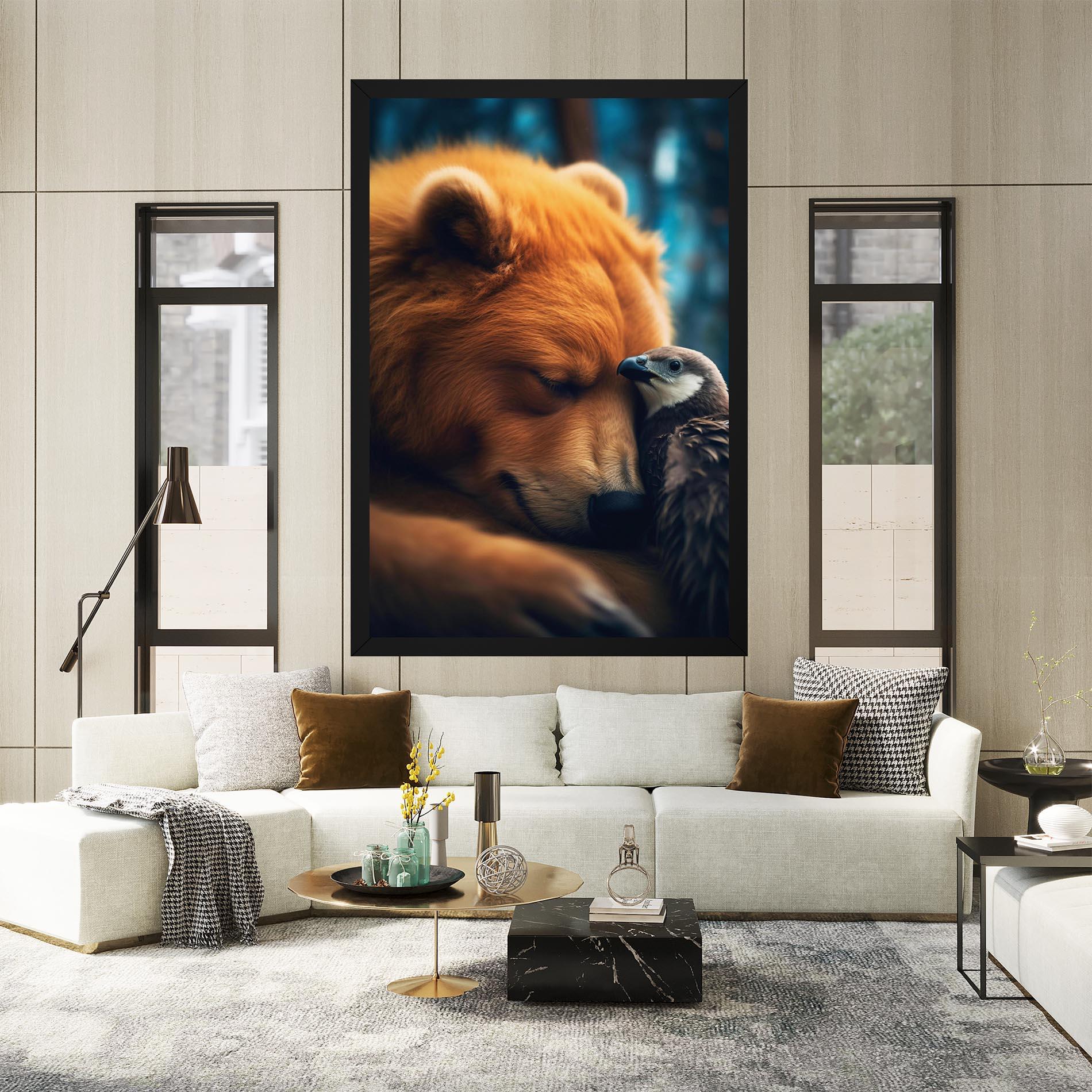 Vászonkép Bear With Eagle mockup 2