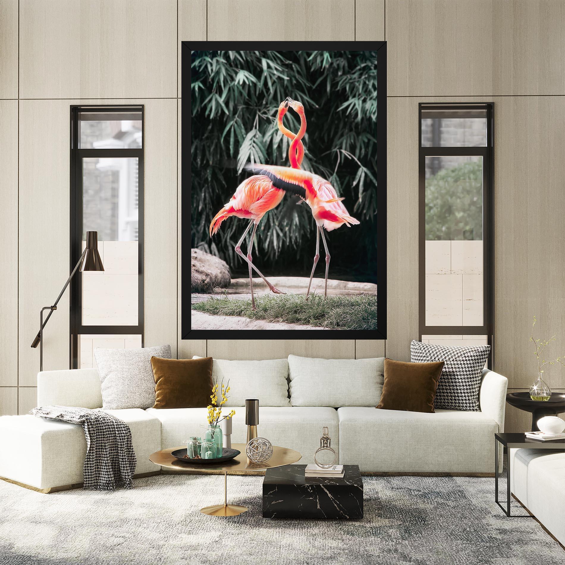 Vászonkép Flamingo Love mockup 2