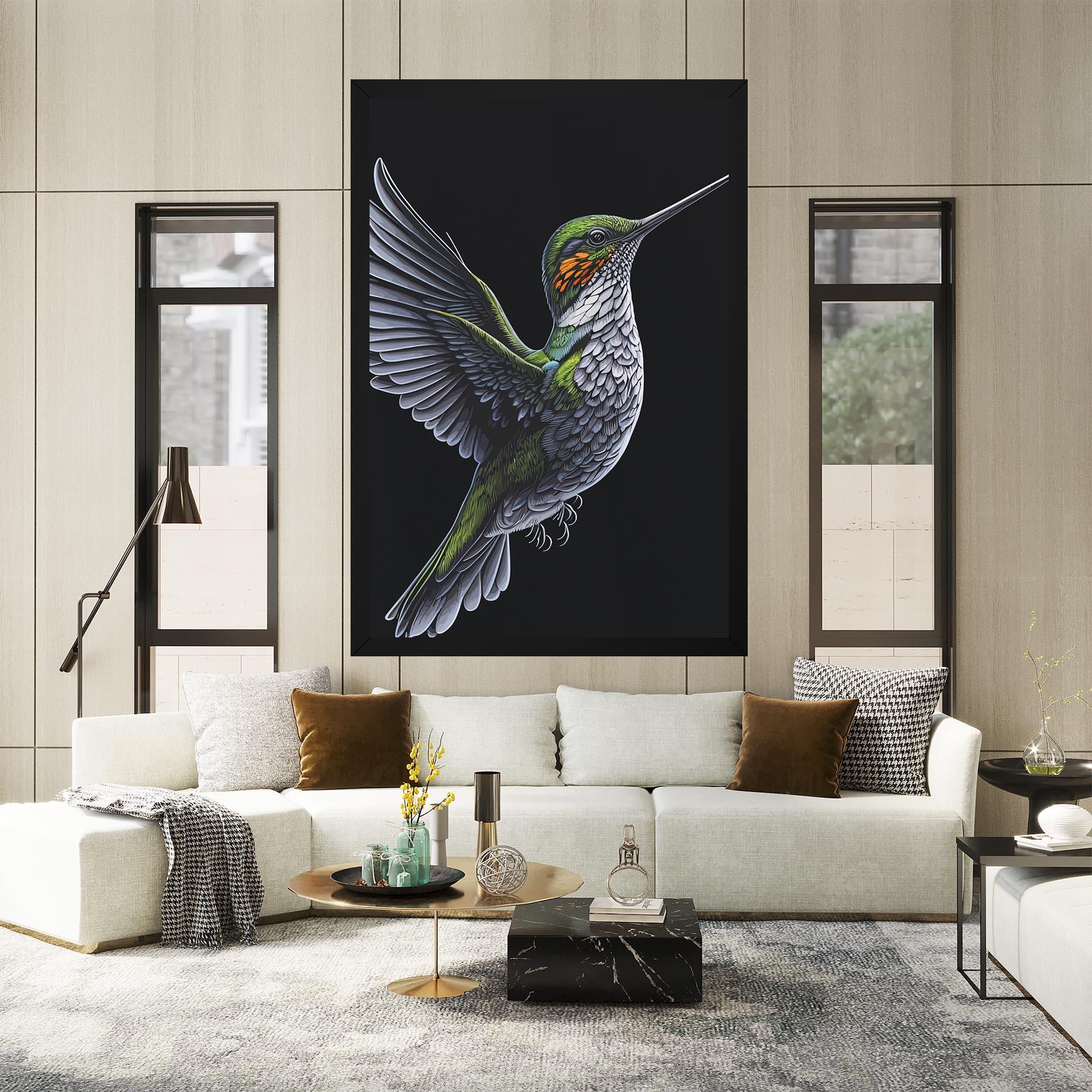 Vászonkép Hummingbird mockup 2