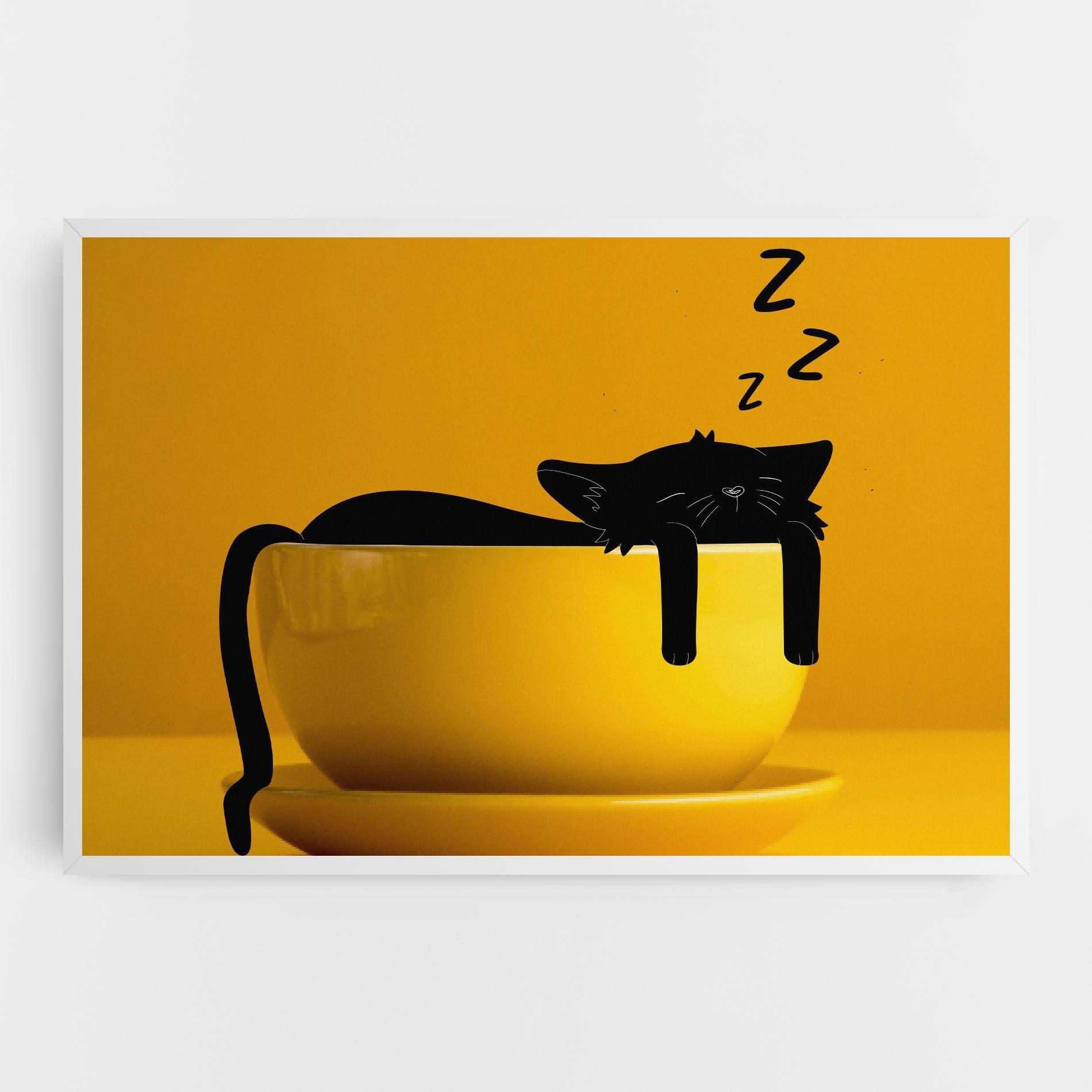 Vászonkép Cat In A Cup mockup 0