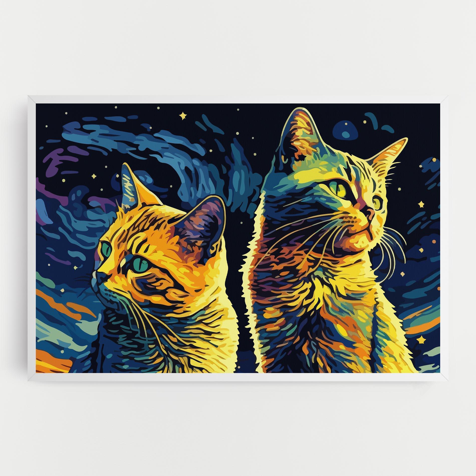 Vászonkép Cat Painting mockup 0