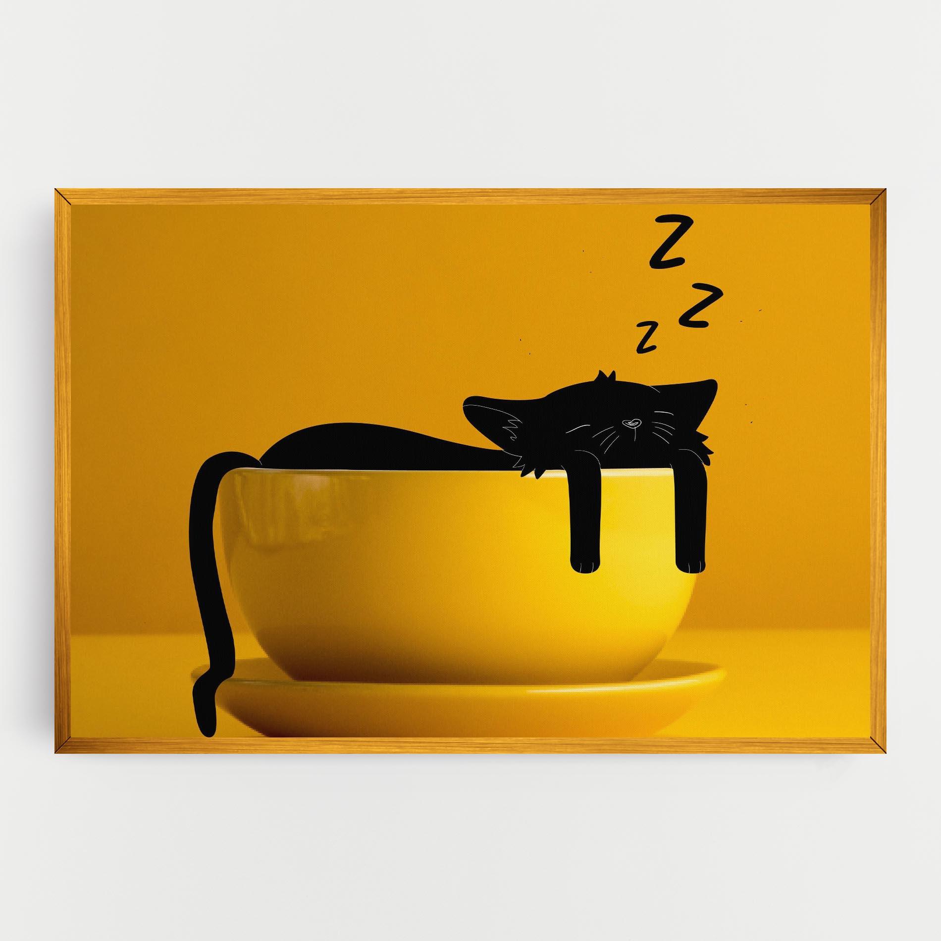 Vászonkép Cat In A Cup mockup 0